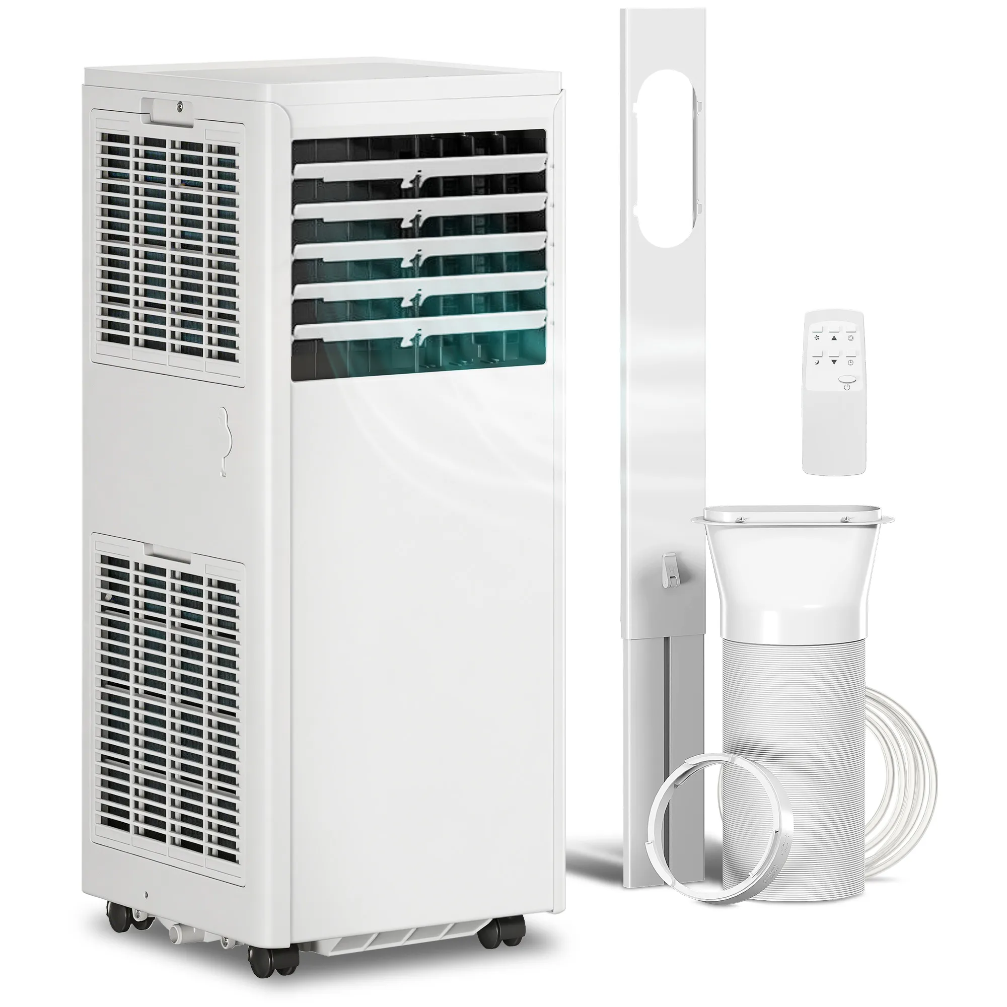 Tragbares Klimagerät 9000 BTU, 4-in-1 mit Kühlung, Entfeuchter, Ventilator, Schlafmodus