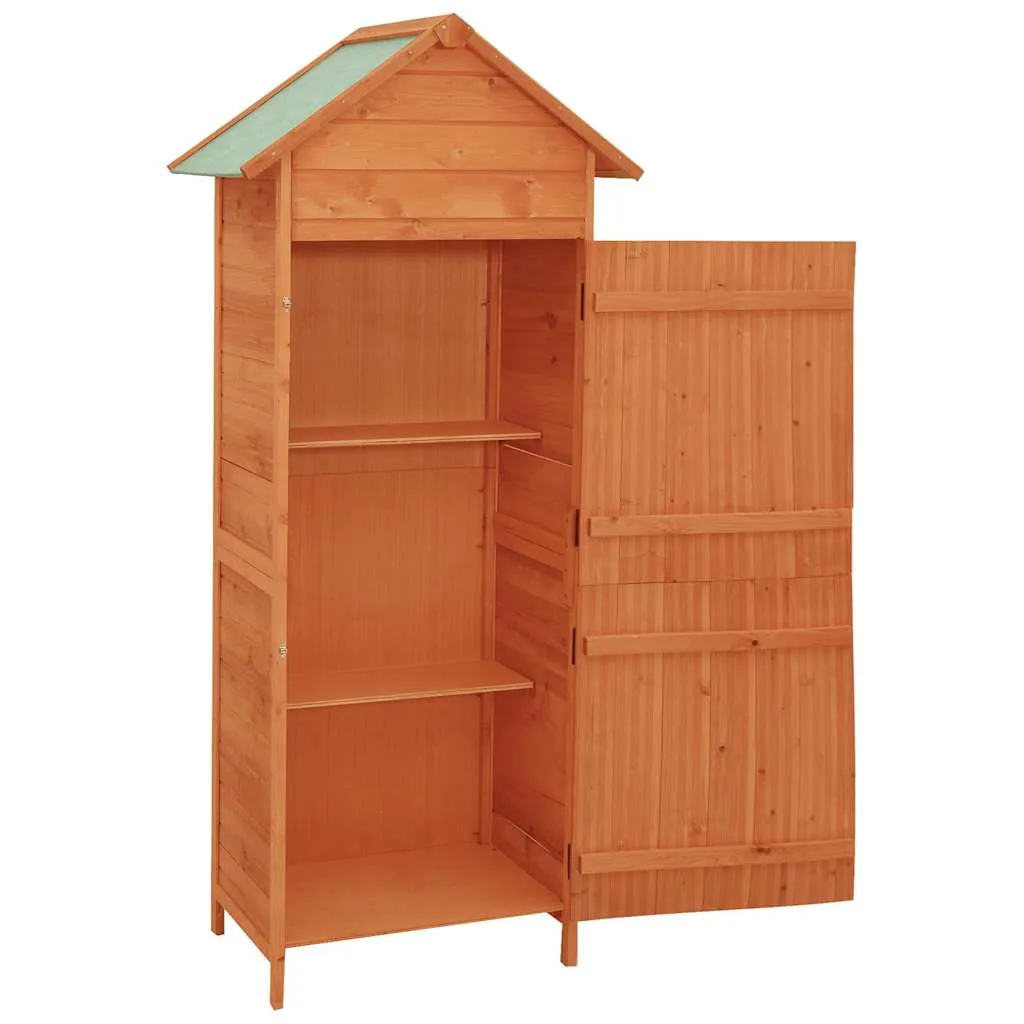 Kompakter Holzschrank 42,5 x 64 x 190 cm mit wasserdichtem Dach
