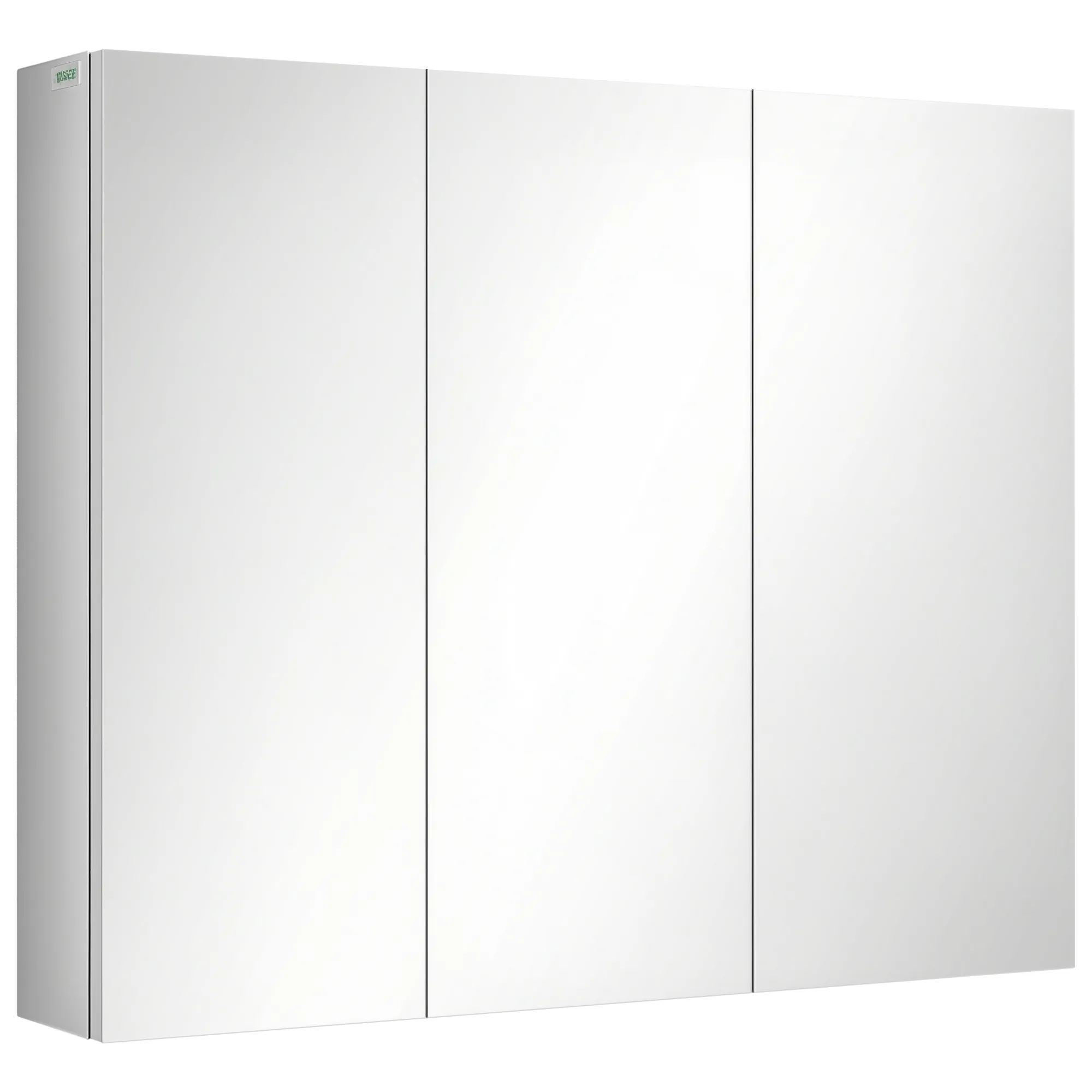 Spiegelschrank, Badschrank, 3 Spiegeltüren, 5 Innenböden, Edelstahl, Farbe: Silber, 70 x 12 x 55 cm Spiegelschrank, Badschrank, 3 Spiegeltüren, 5 Innenböden, Edelstahl, Farbe: Silber, 70 x 12 x 55 cm