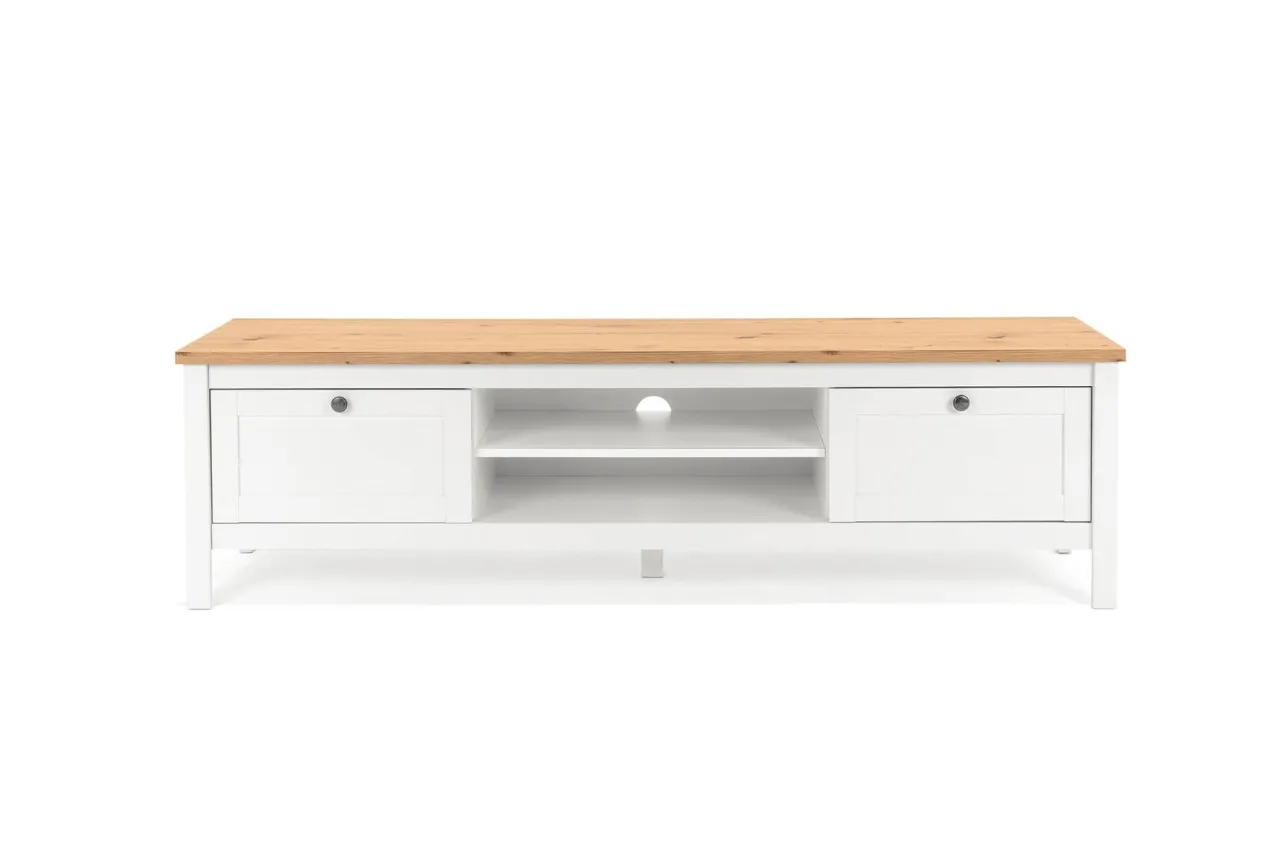 finori TV-Board Bergen 160 cm weiß Dekor Artisan Oak Hifi Lowboard