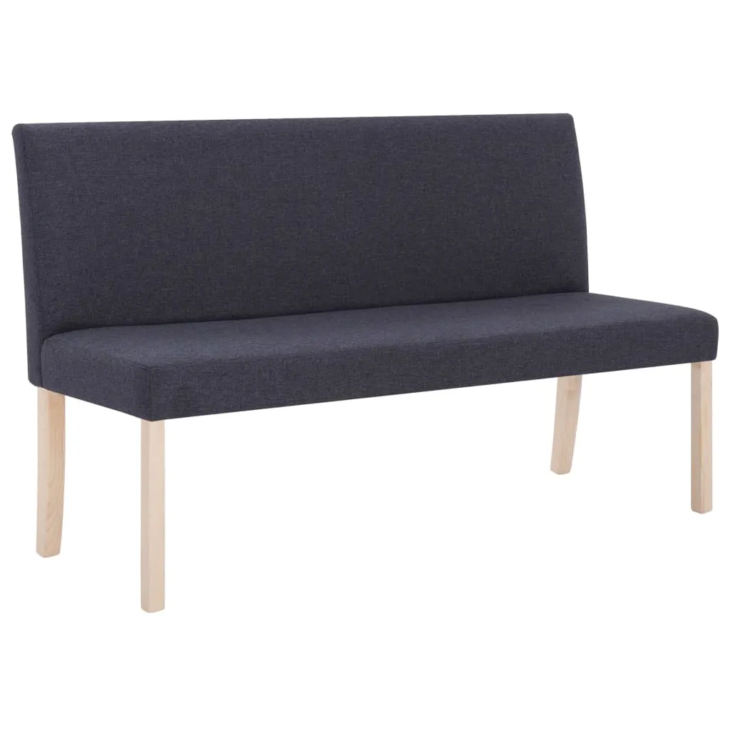 Sitzbank 139,5 cm Dunkelgrau Polyester