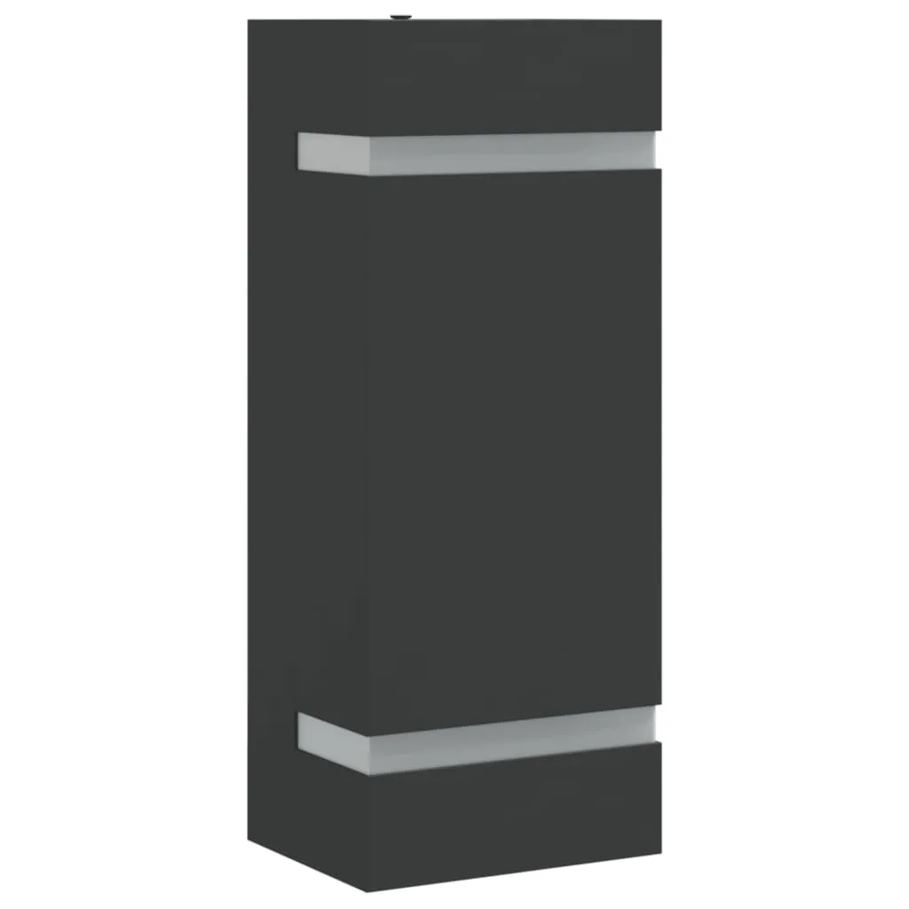 Außenwandleuchte Schwarz 9,5 x 7,5 x 24 cm wetterfest und robust