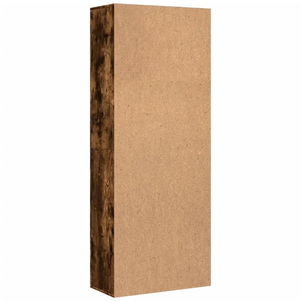 Highboard Massivholz Räuchereiche 70 x 35 x 180 cm