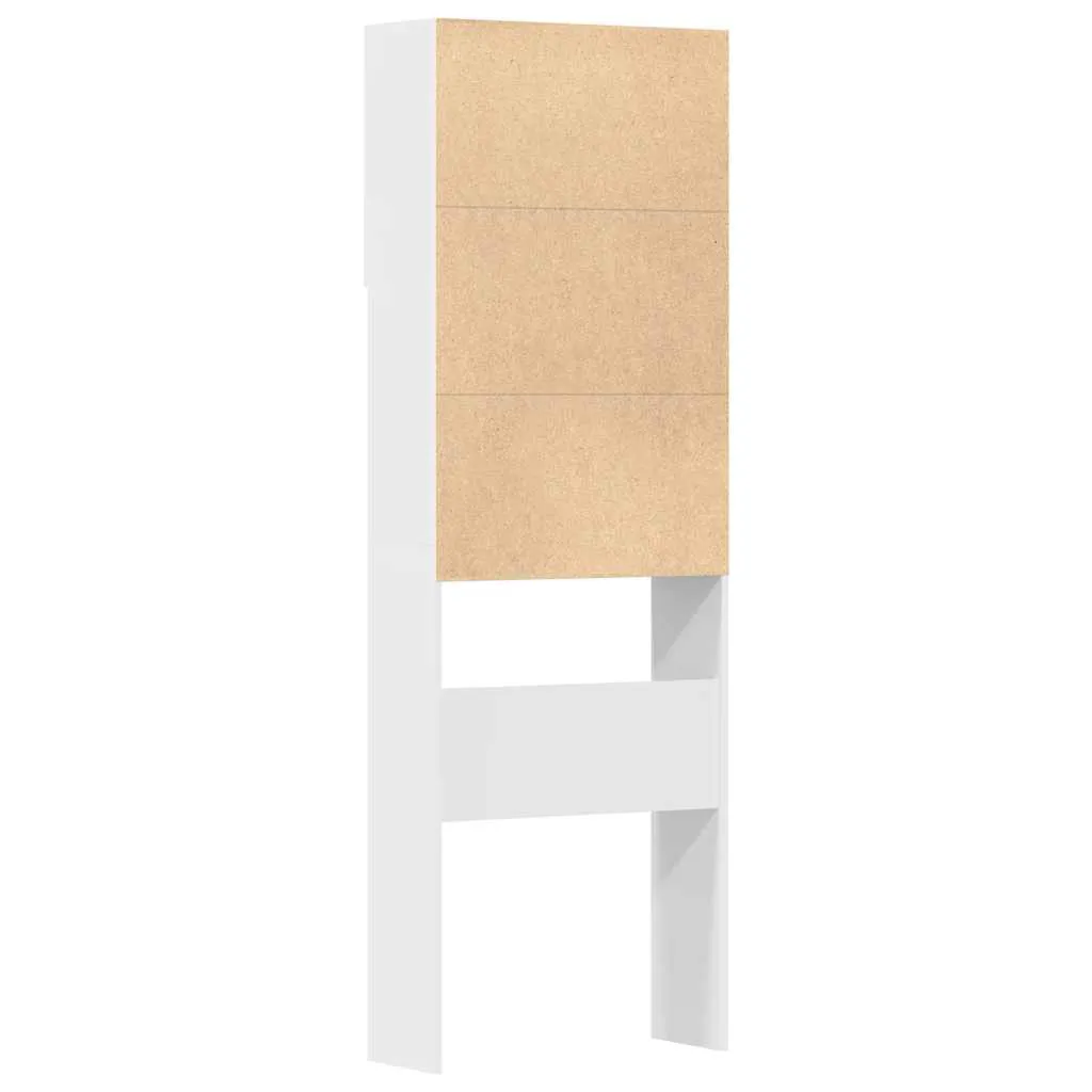 Waschmaschinenschrank Weiß 64x24x190 cm Holzwerkstoff