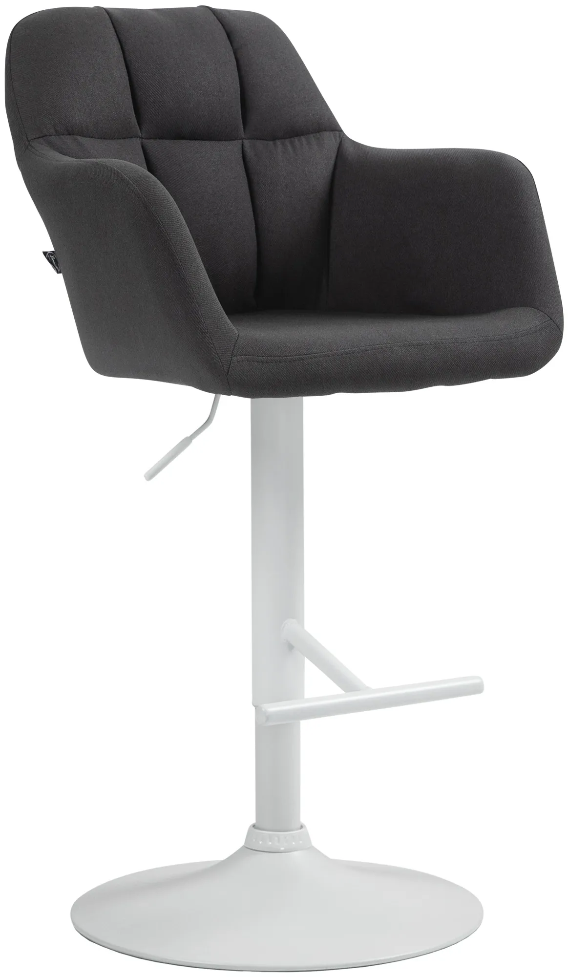 Barhocker Natoma Stoff 97-118 cm schwarz