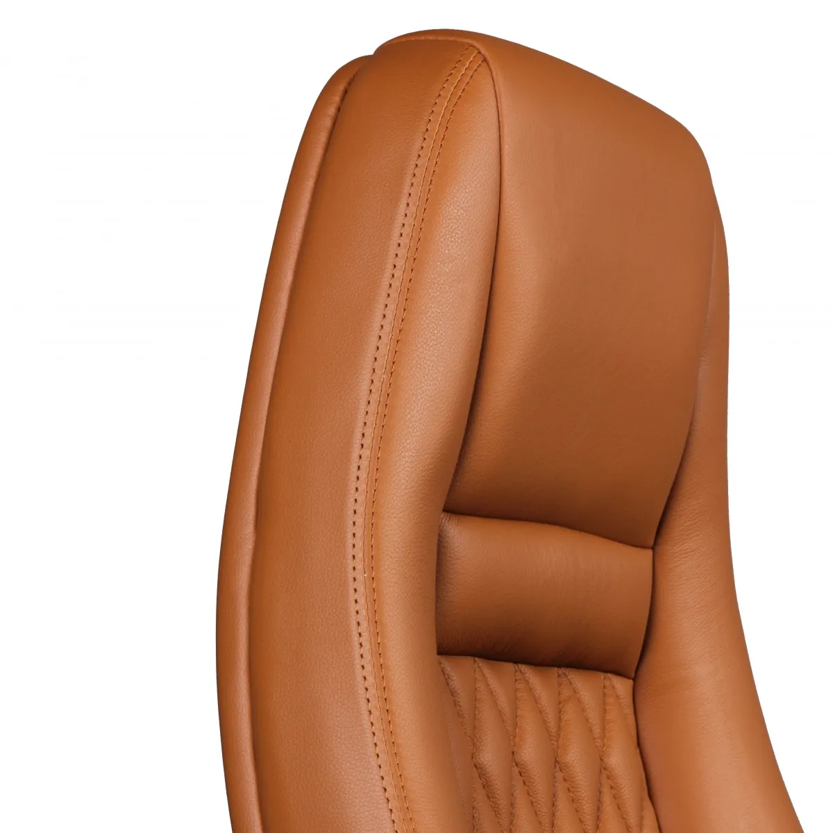 Amstyle Bürostuhl AUSTIN Echt-Leder Caramel Schreibtischstuhl 120KG Chefsessel hohe Rückenlehne mit Kopfstütze X-XL