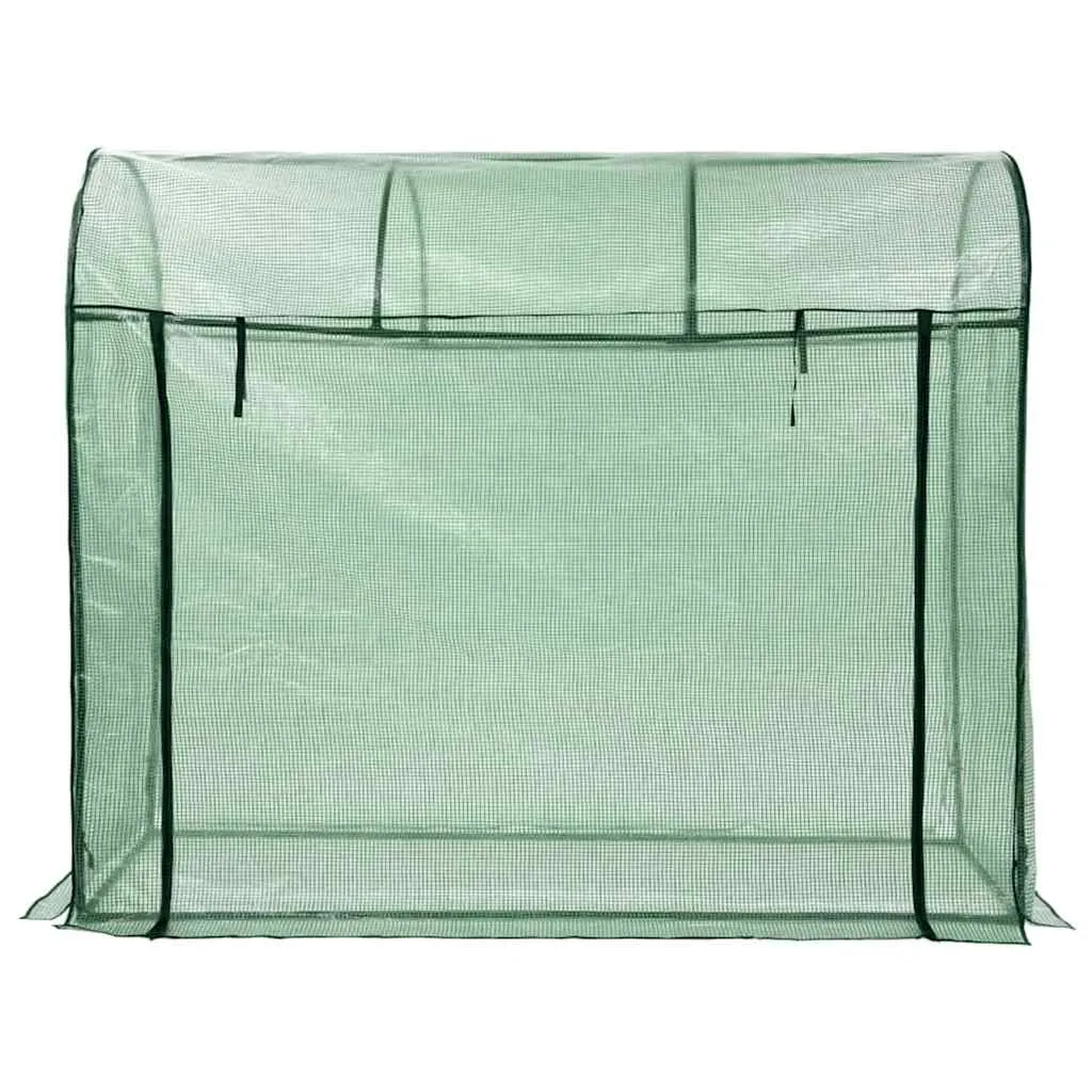 Gewächshaus Grün 200 x 80 x 170 cm mit pulverbeschichtetem Stahlrahmen