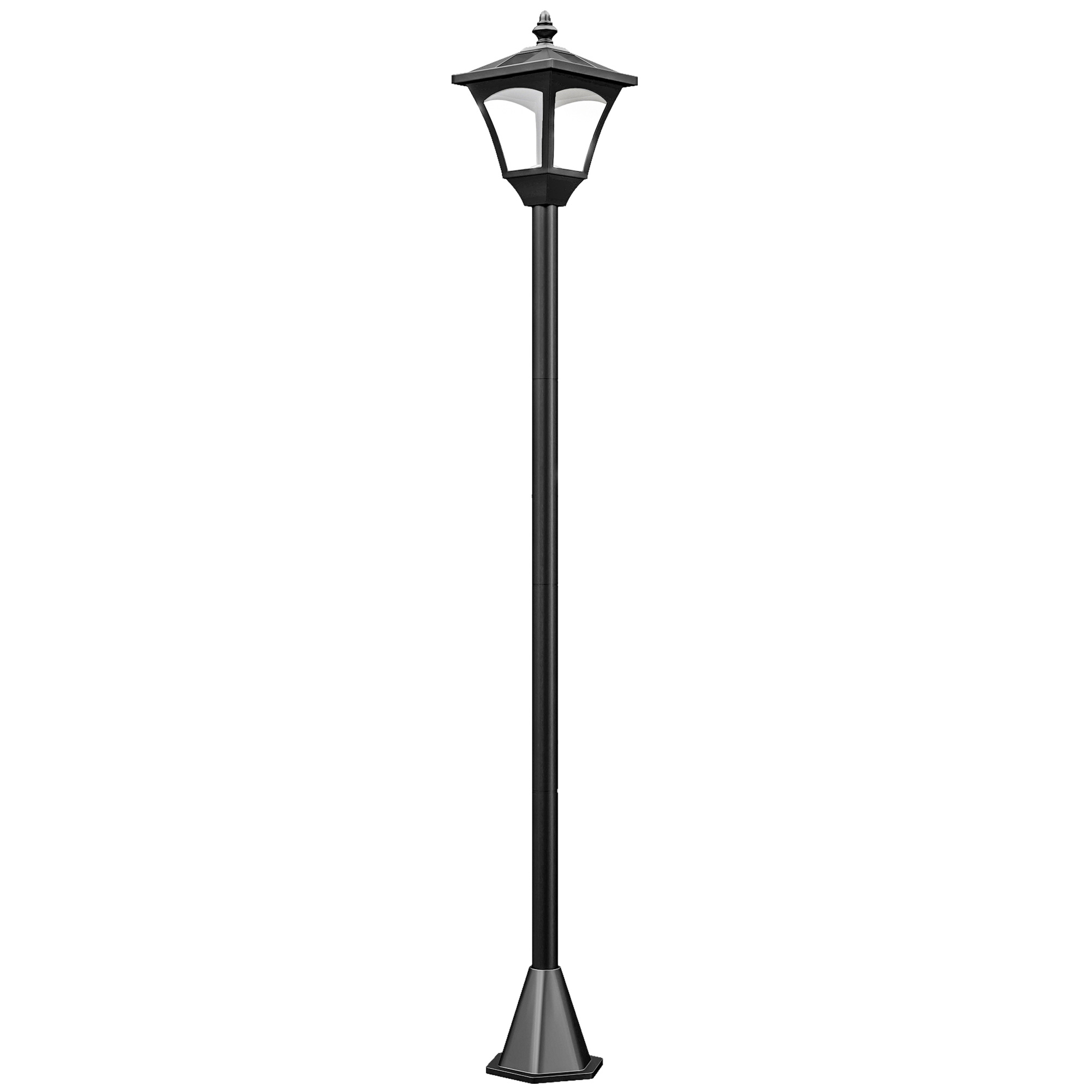 Solar Gartenlaterne LED 30 Lumen mit Erdspieß, 120 cm, Schwarz