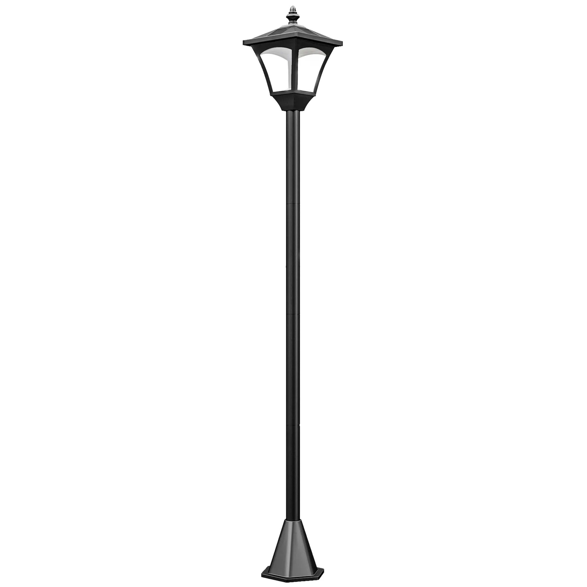 Solar Gartenlaterne LED 30 Lumen mit Erdspieß, 120 cm, Schwarz