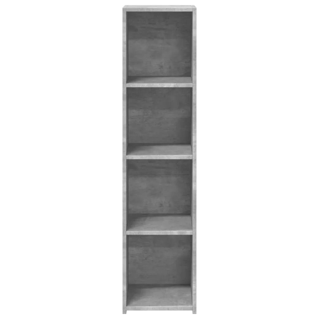 Klassisches Highboard Betongrau 30 x 41 x 124 cm aus Holzwerkstoff