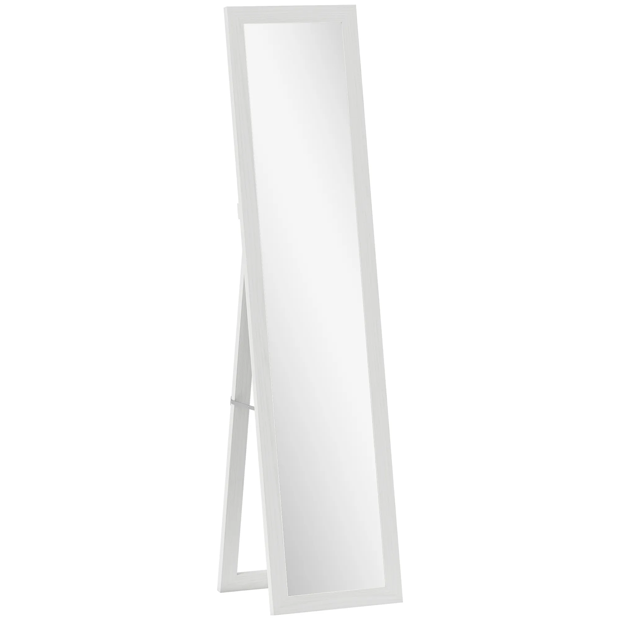 Hoher Ganzkörperspiegel 37L x 3,8B x 157H cm in Weiß