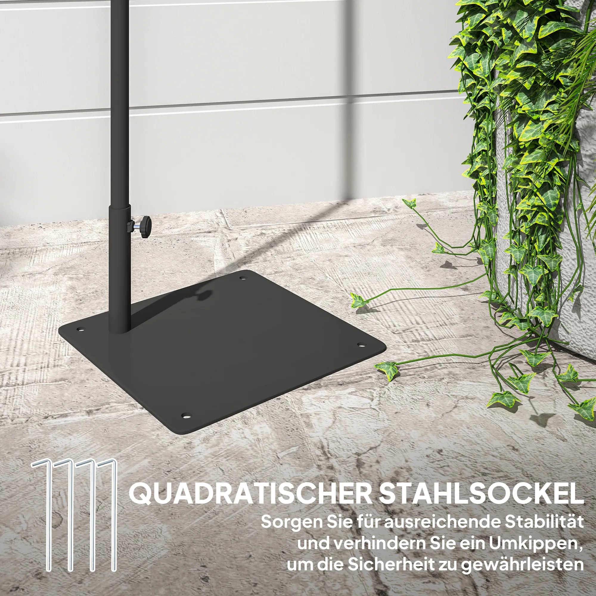 Solar Stehlampe Rattan Boho-Stil IP44 Schwarz-Gelb 178 cm