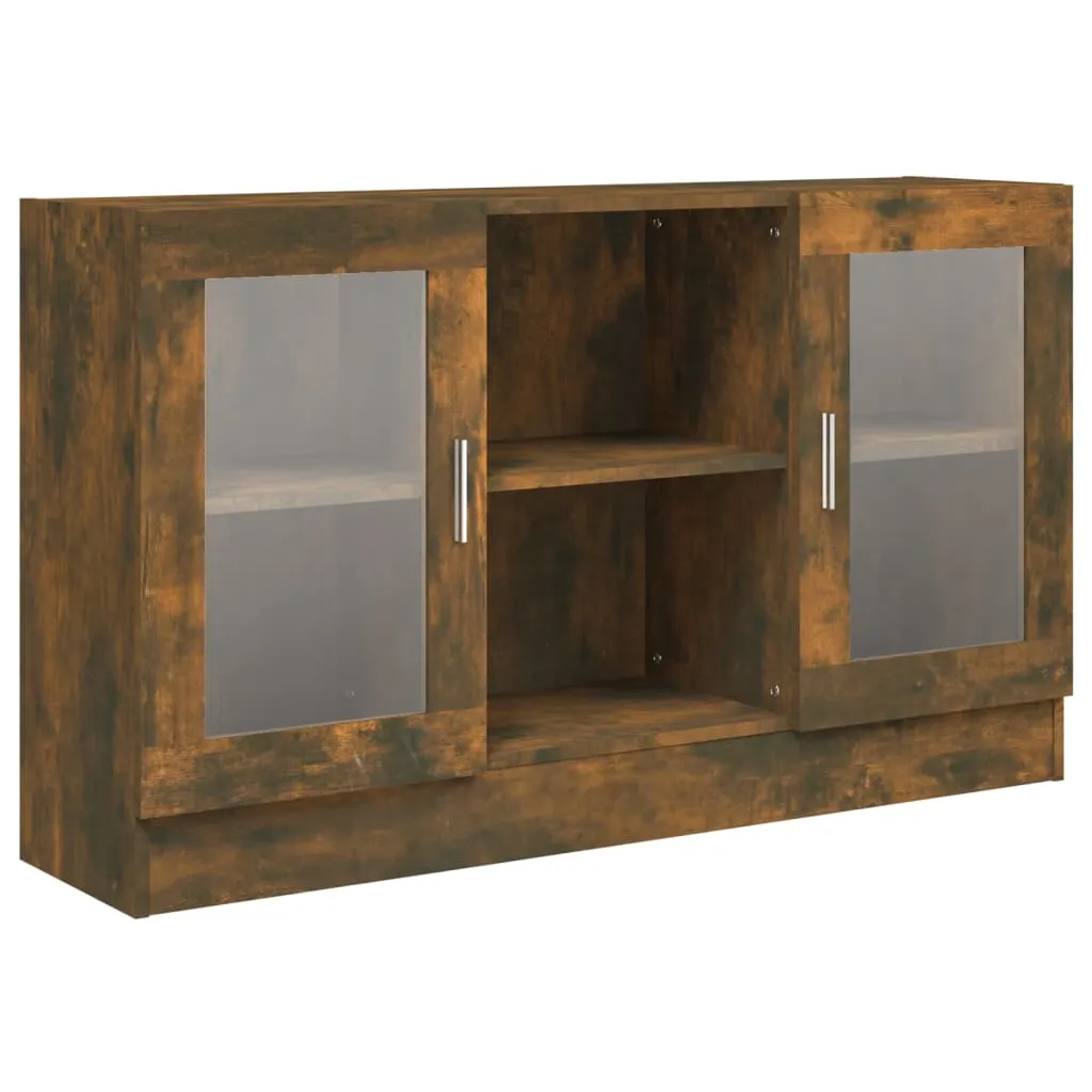 Vitrinenschrank Sideboard 120 x 30,5 x 70 cm in Räuchereiche