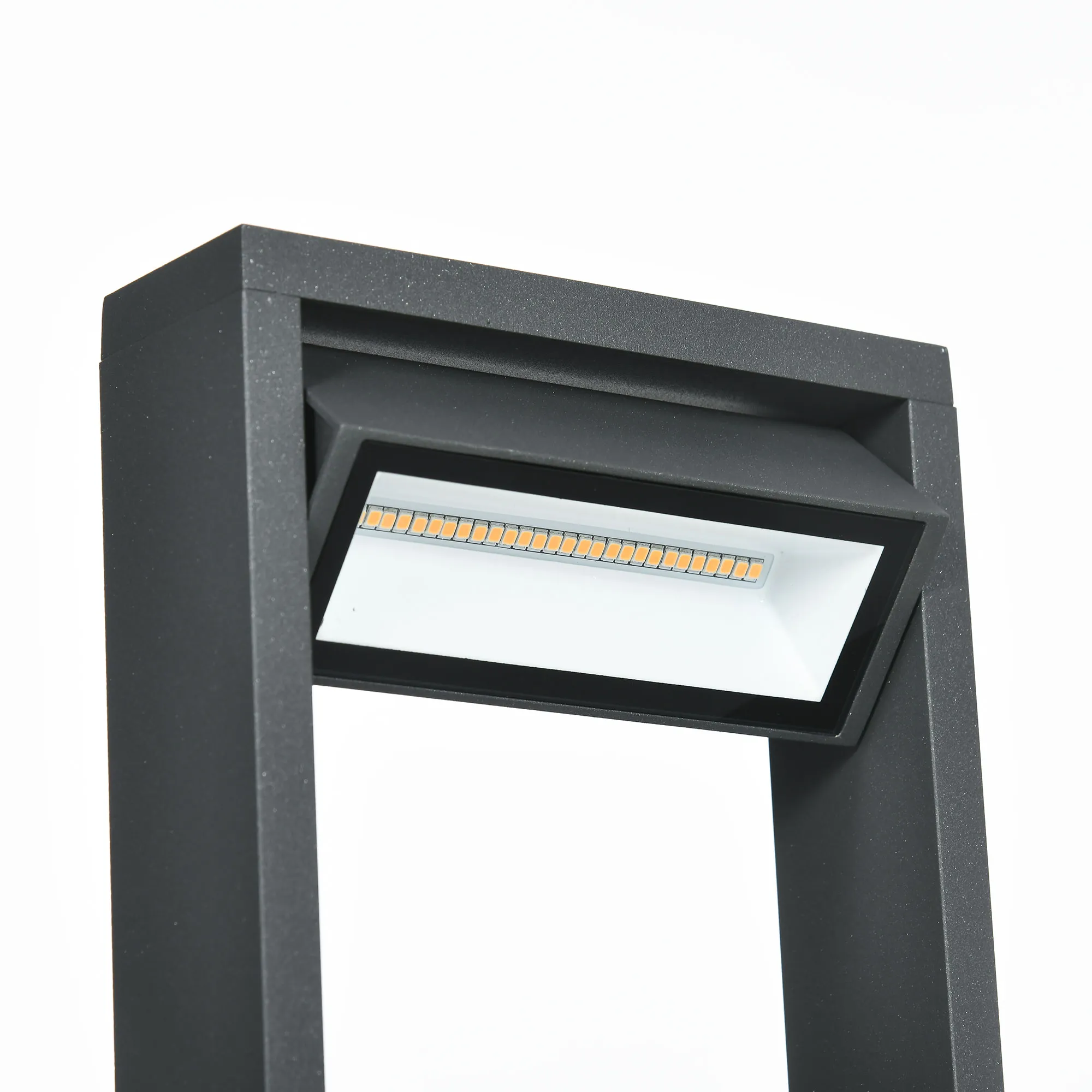 Gartenlampe Wegleuchte LED Aluminium Dunkelgrau 16x5x90 cm