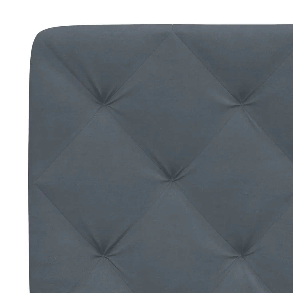 Bettgestell mit Schaumstoffmatratze 218x185x74,5 cm Dunkelgrau Samt