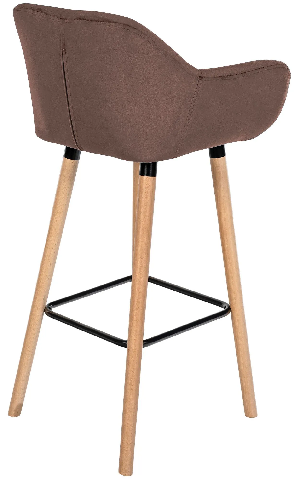 Barhocker Grant Samt 99x55x46 cm coffee
