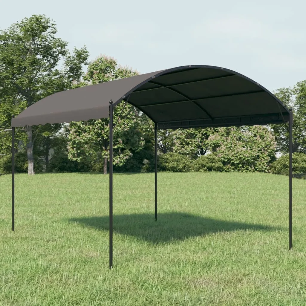 Pavillon Anthrazit 3 × 4 × 2,6 m mit UV-Schutz und Regenabwehr