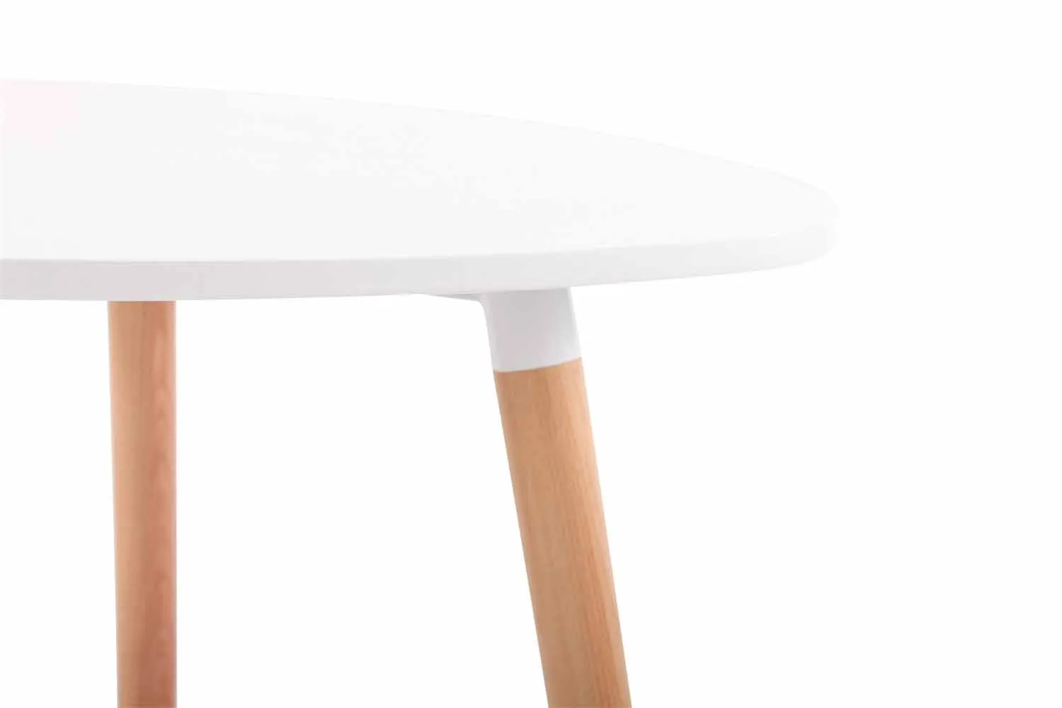 Küchentisch Abenra 80x80x75 cm weiß Massivholz