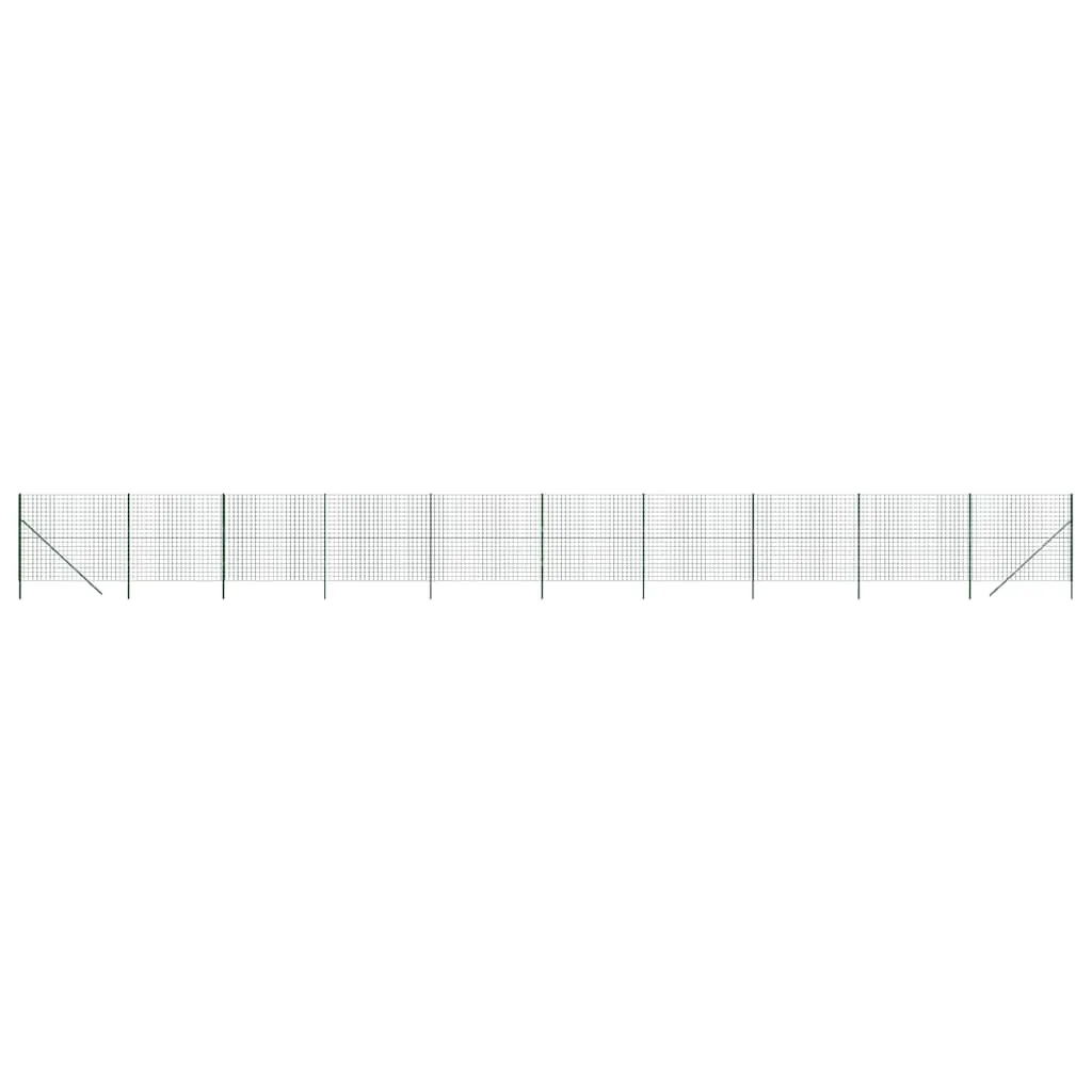 Grüner Maschendrahtzaun 1,8 x 25 m mit PVC-beschichtetem Stahl