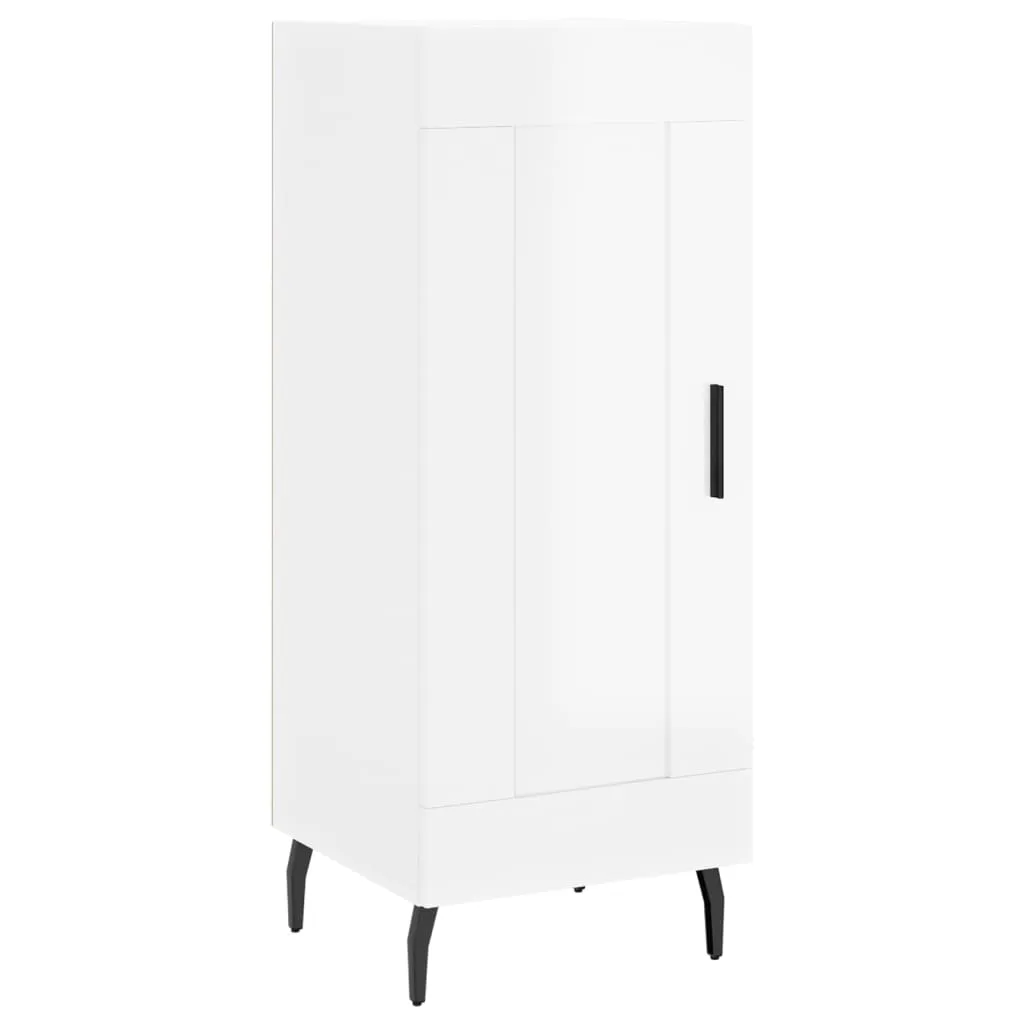 Sideboard Hochglanz-Weiß 34,5x34x90 cm Holzwerkstoff
