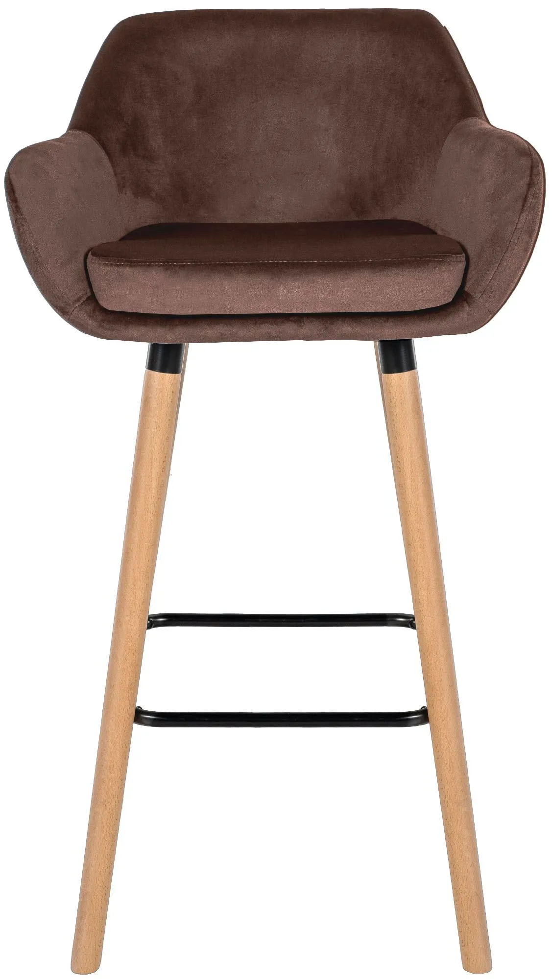 Barhocker Grant Samt 99x55x46 cm coffee