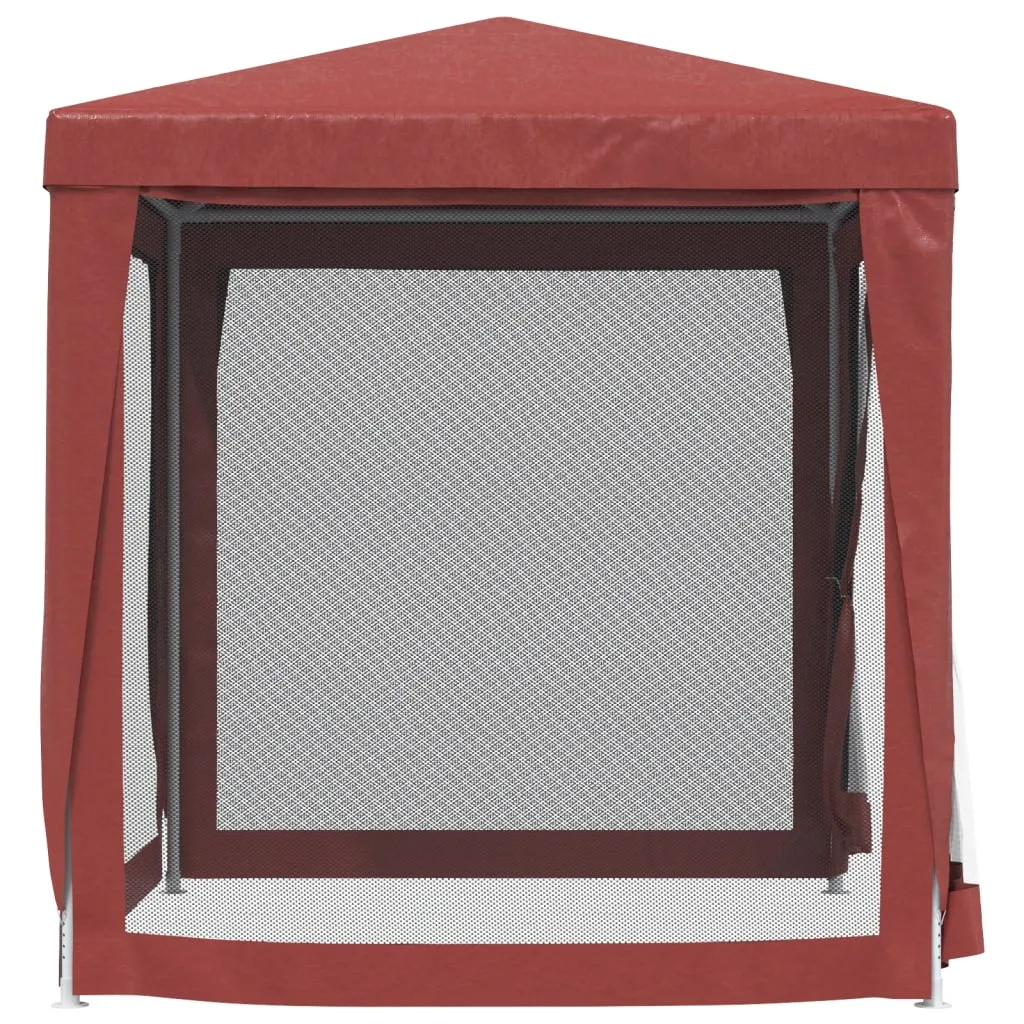 Partyzelt Rot 200 x 200 x 240 cm mit 4 Mesh-Seitenwänden