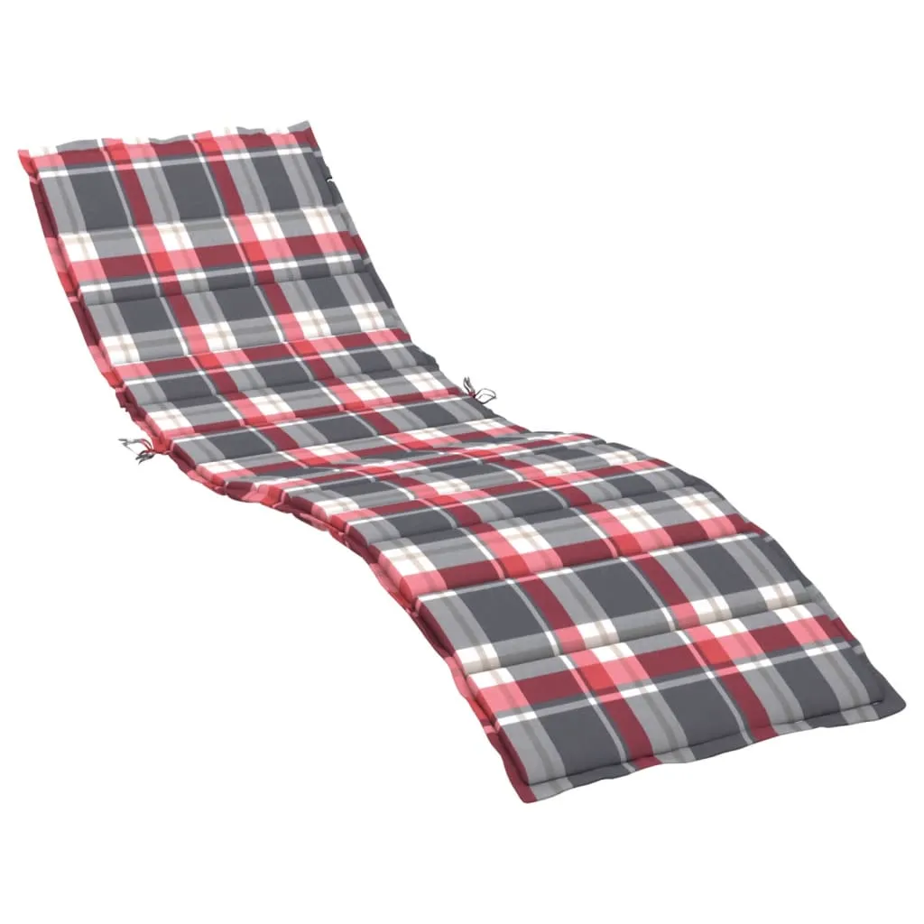 Liegenauflage Oxford-Gewebe 200x60x3 cm Rot kariert