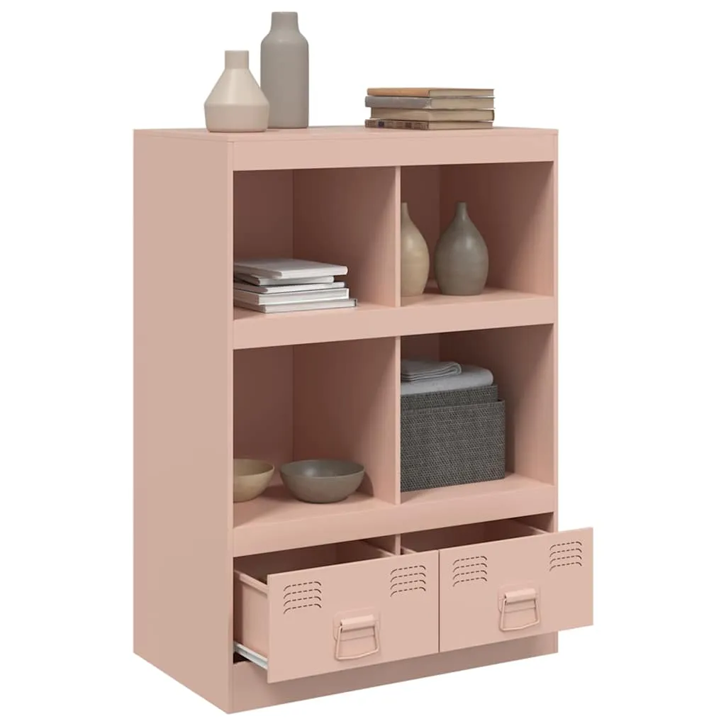 Highboard Sideboard 67x39x95 cm Rosa aus Kaltgewalztem Stahl