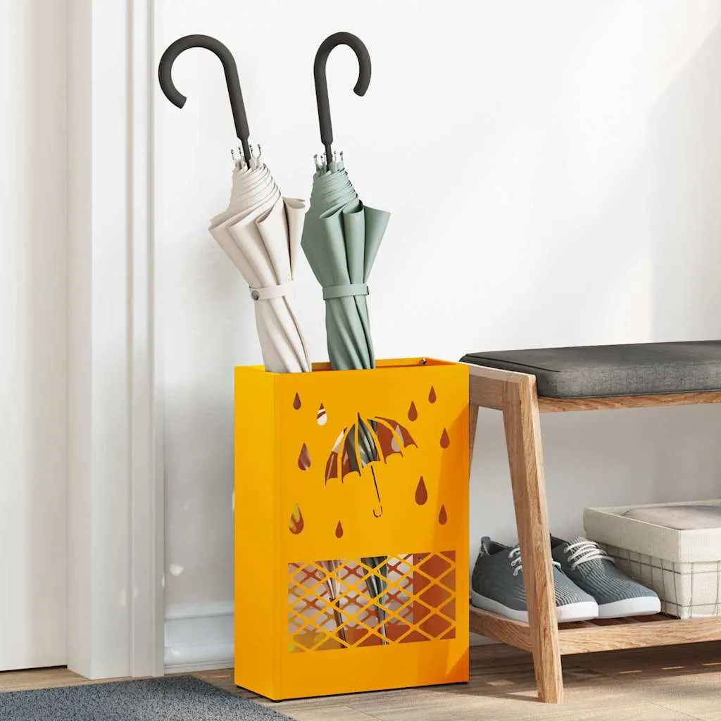 Sonnenschirmhalter Senfgelb 28 x 12 x 41 cm Stahl