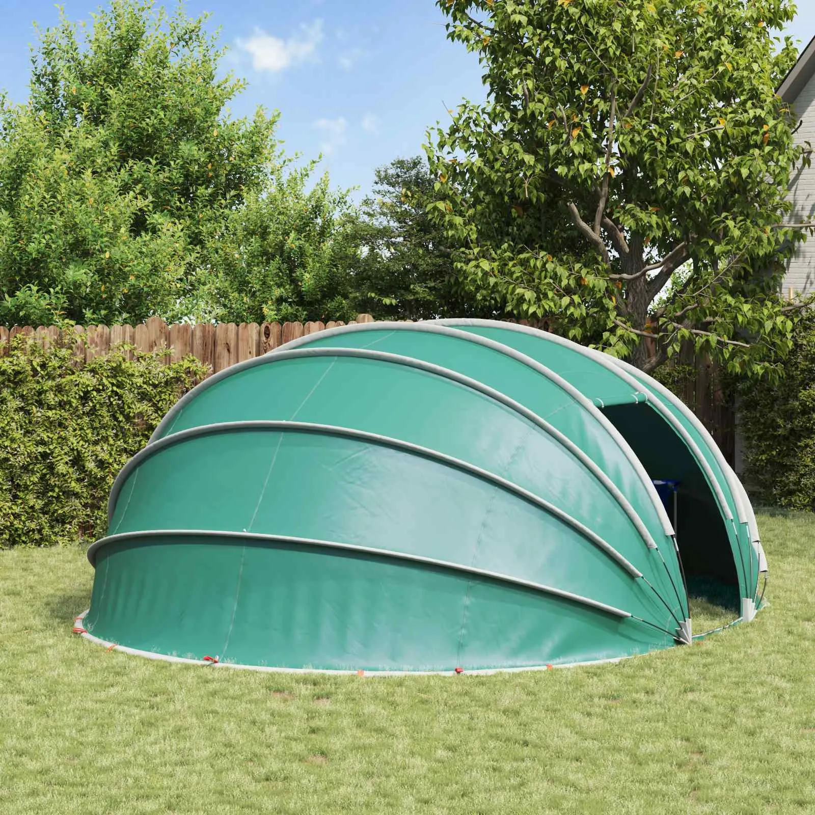 Modernes Poolzelt 538x440x204 cm Blau mit PU-beschichtetem Polyester