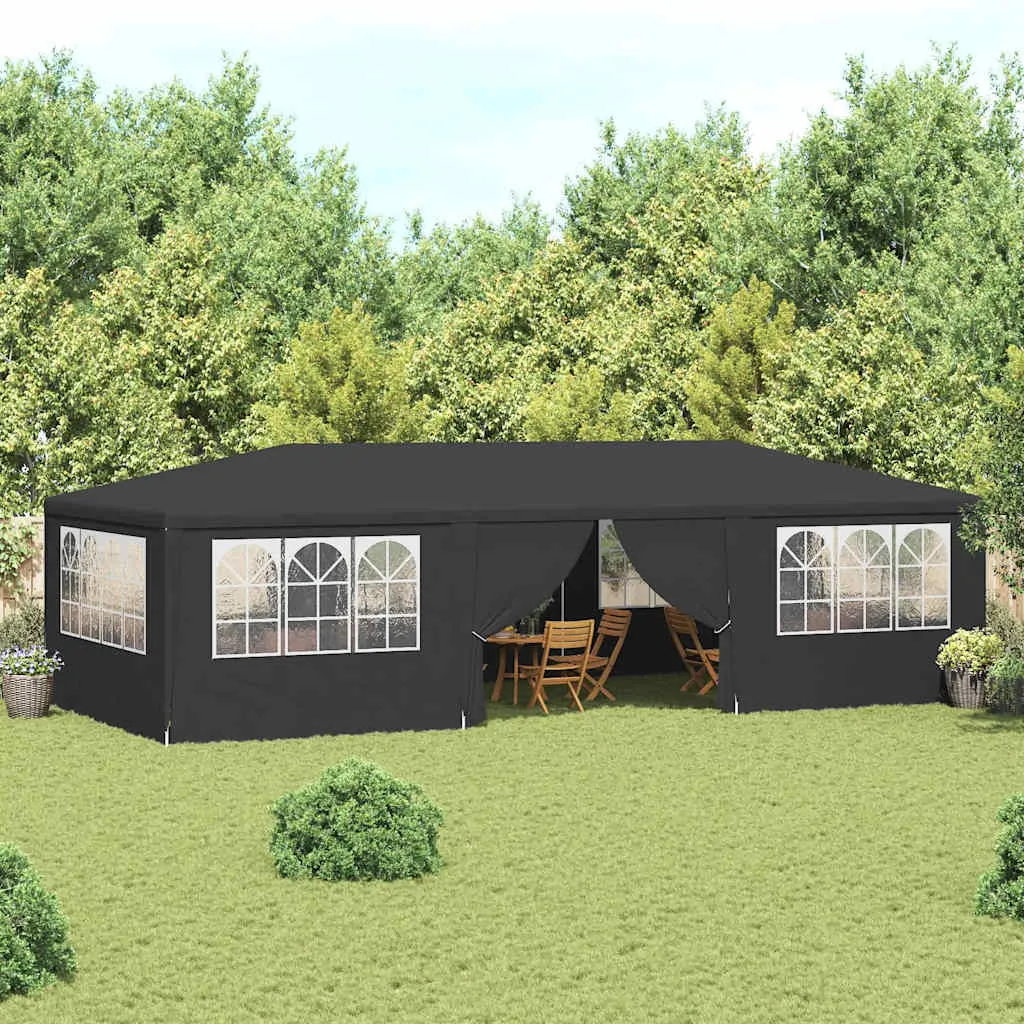 Partyzelt 4 x 9 x 2,75 m Anthrazit mit UV- und wasserbeständigem Material