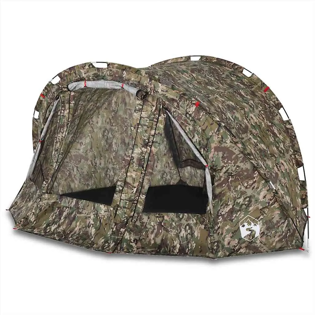 Angelzelt Campingzelt 298x236x152 cm Tarnung wasserdicht mit E-Anschluss