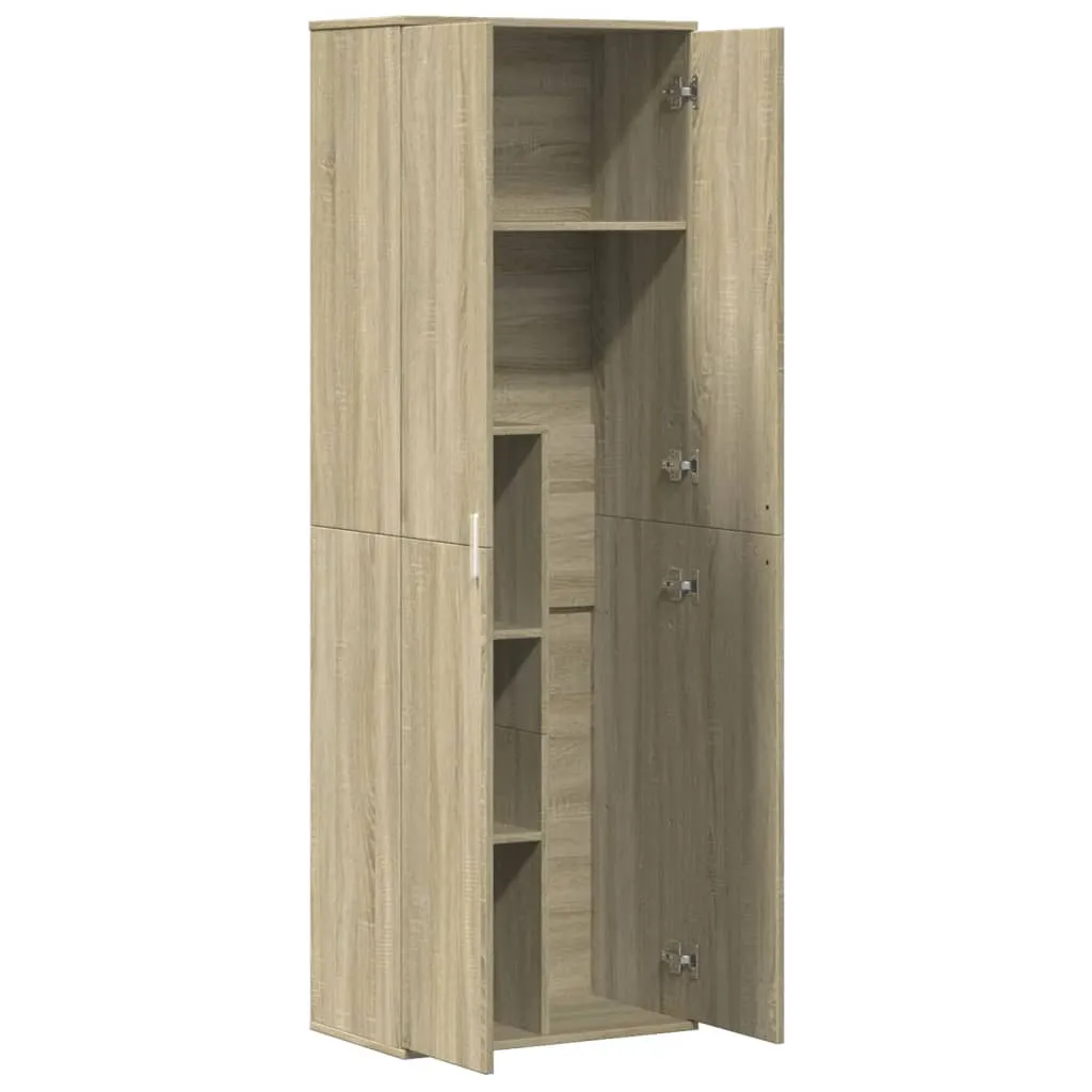 Highboard Sonoma-Eiche 60 x 35 x 180 cm aus Holzwerkstoff