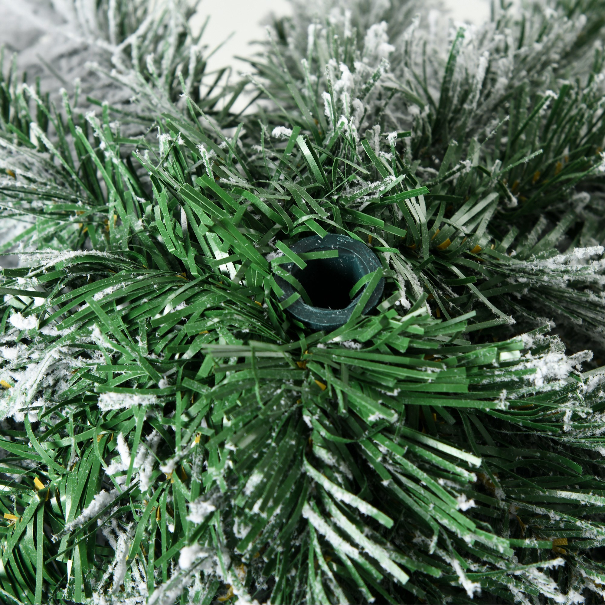Künstlicher Weihnachtsbaum mit Kunstschnee, schlank, 180 cm, Grün