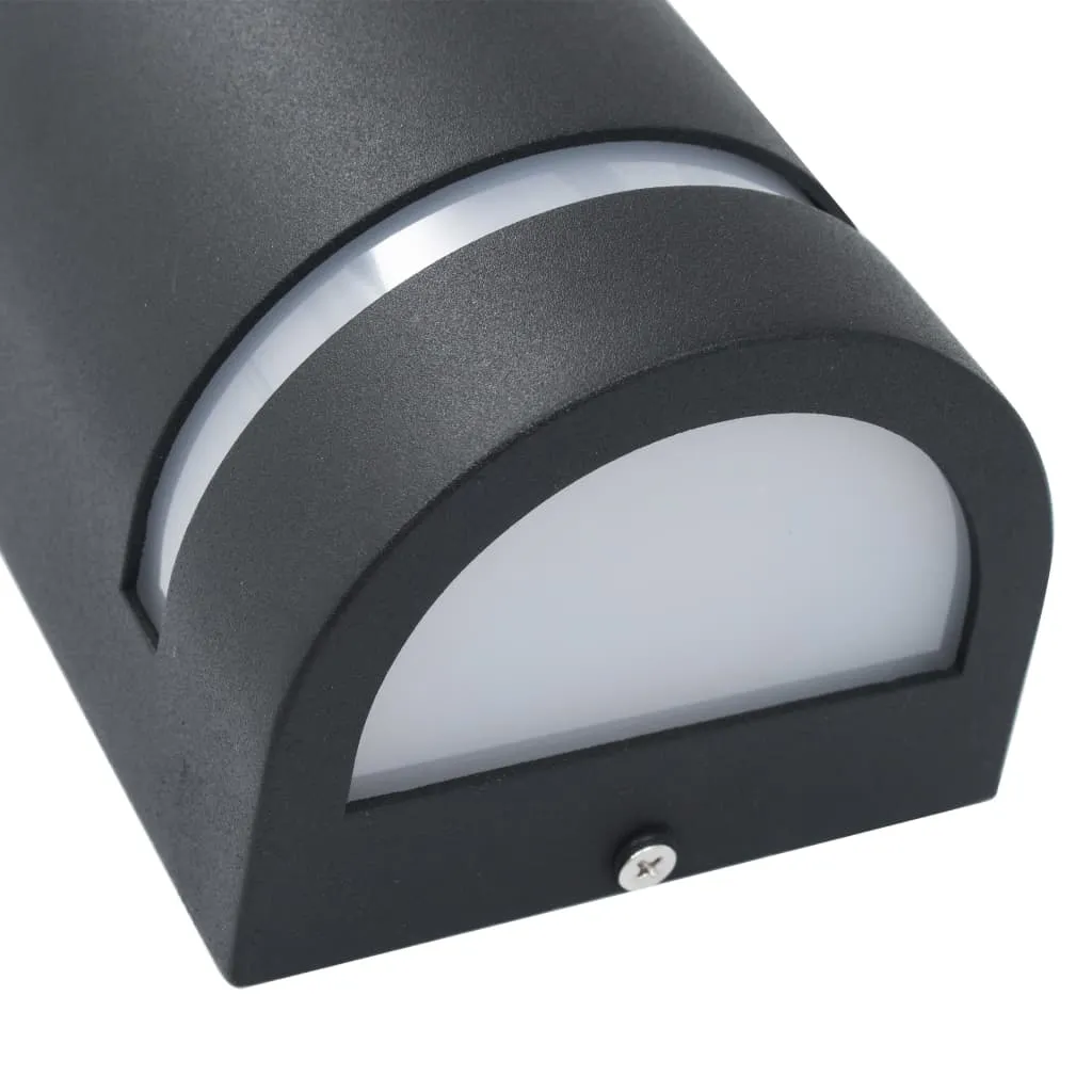 Außenwandleuchten 2 Stk. 35 W Schwarz Halbrund
