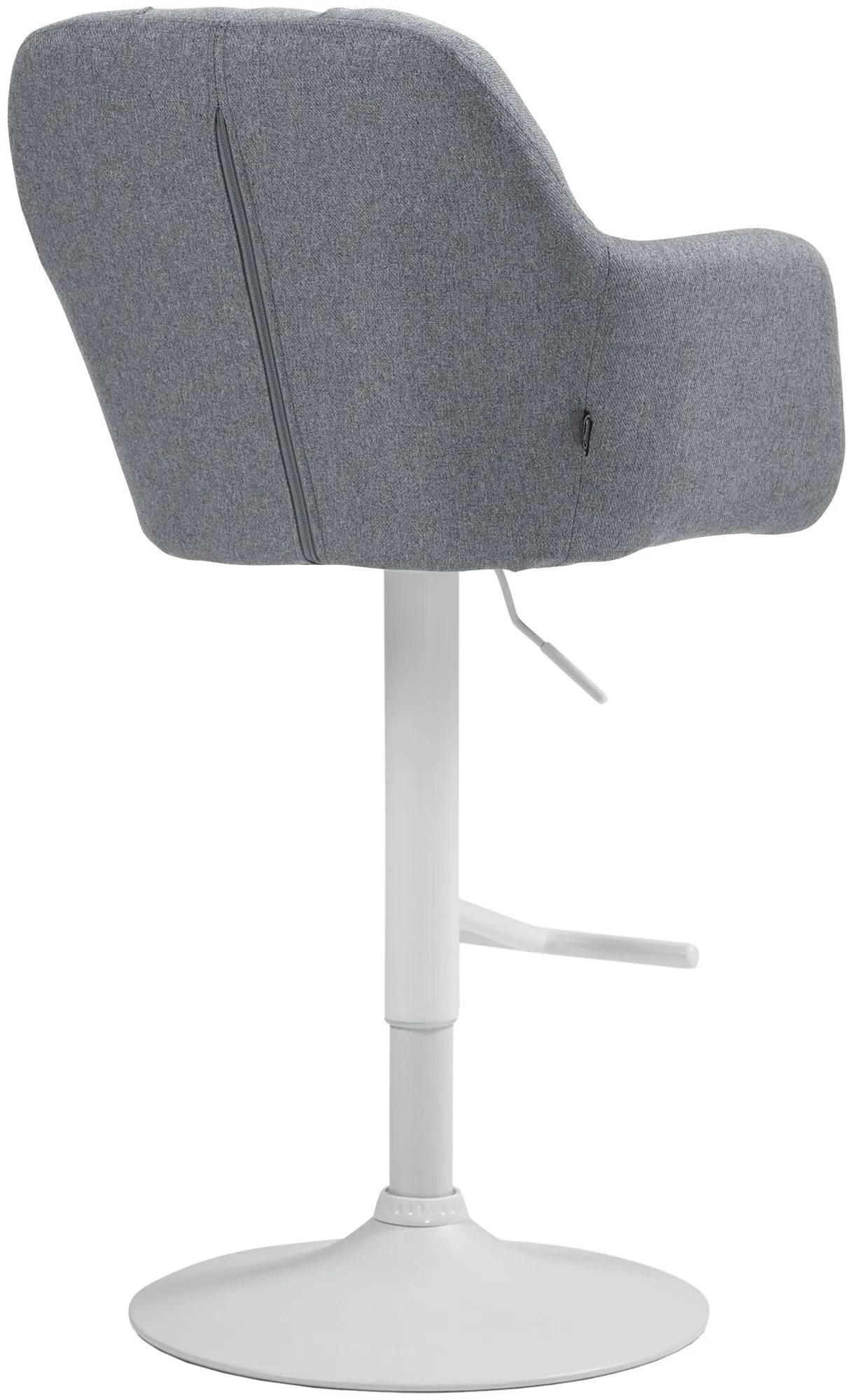 Barhocker Natoma Stoff 97-118x57x59 cm grau