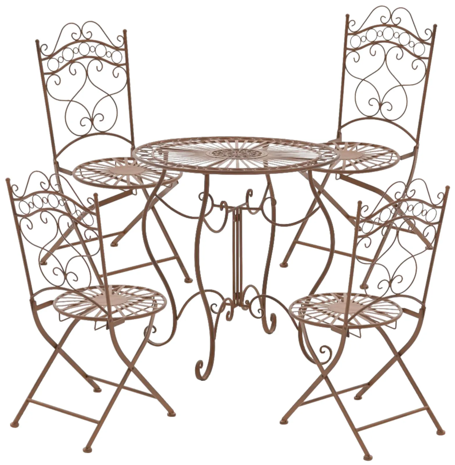 Stühle Indra 2er Set 92x40x50 cm antik braun