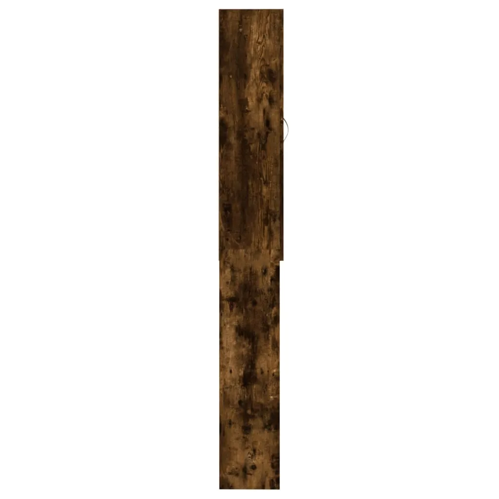 Waschmaschinenschrank 64x25,5x190 cm in Räuchereiche, Massivholz