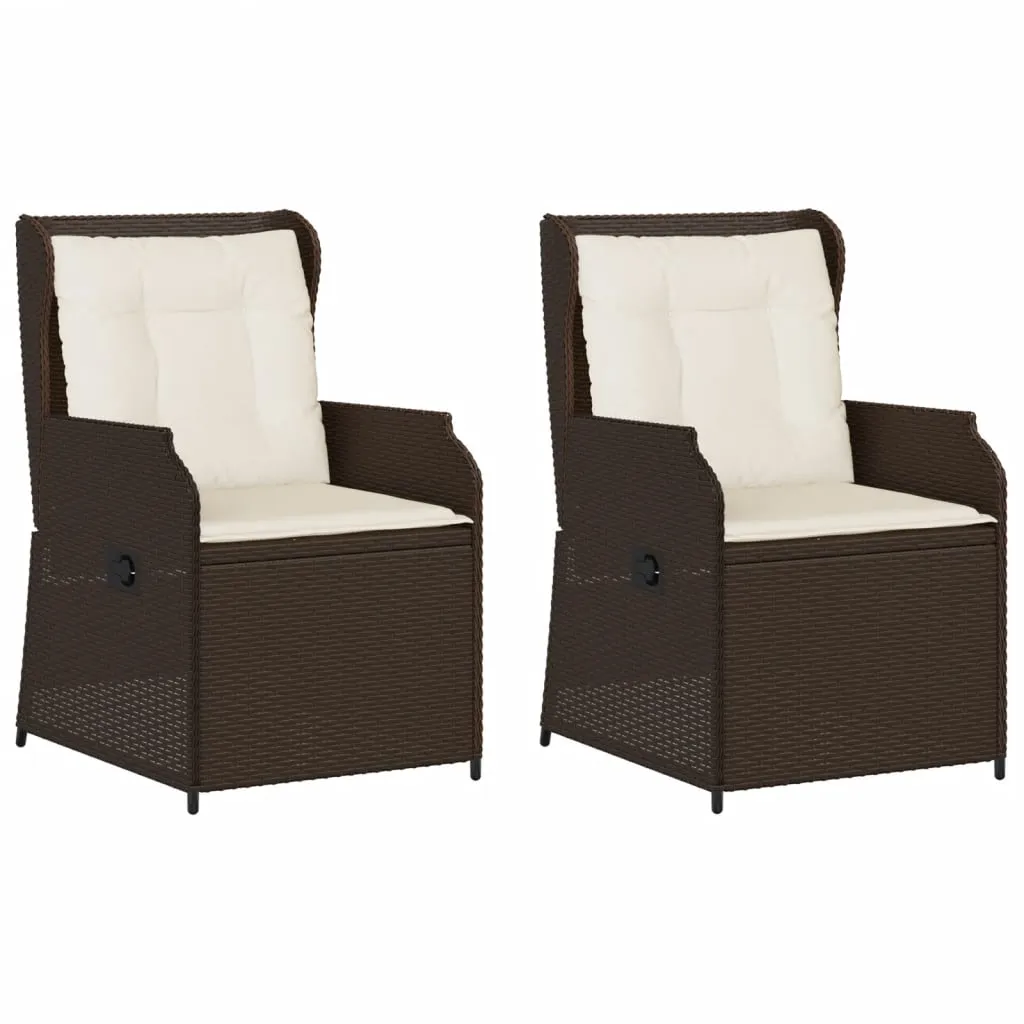 Verstellbarer Gartenstuhl 55 x 67 x 95 cm in Braun