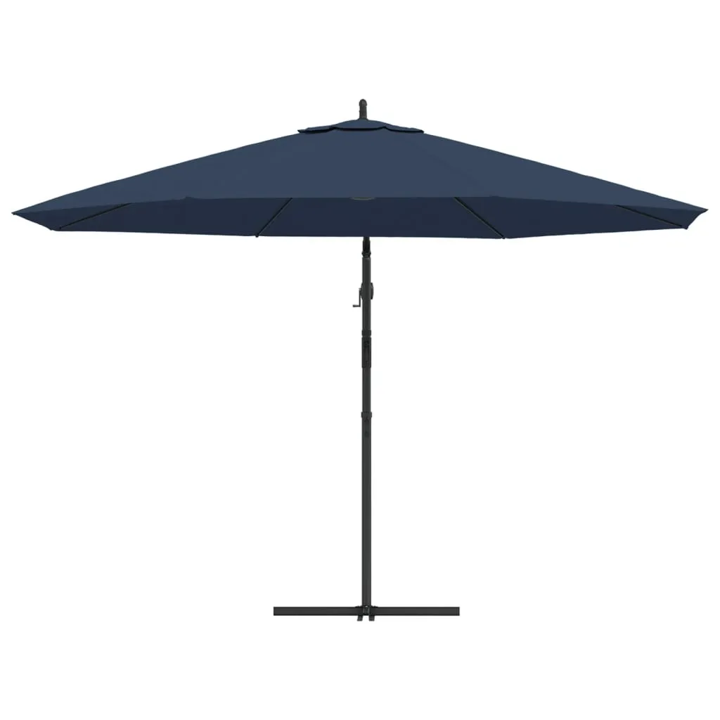 Hängesonnenschirm blau 3,5 m Durchmesser, Polyester, freitragend