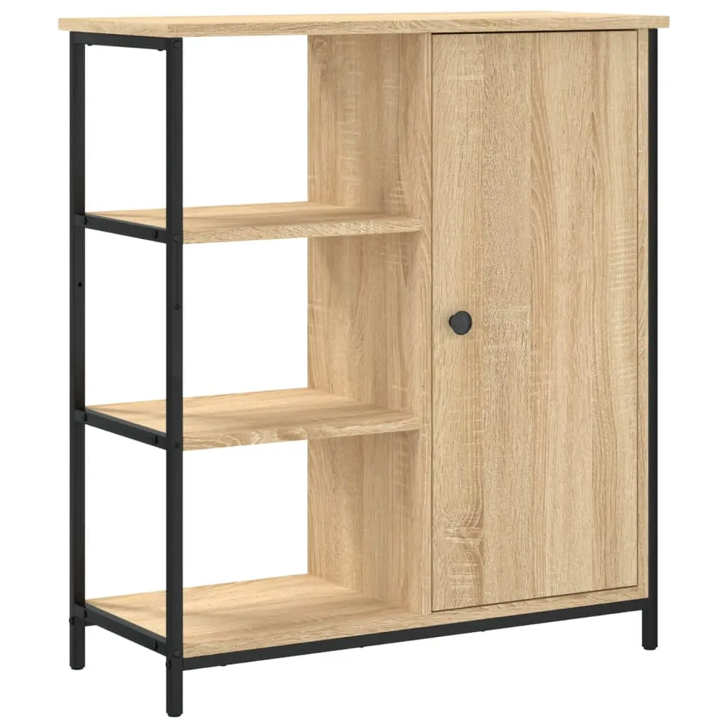 Sideboard Sonoma-Eiche 70 x 30 x 80 cm aus Holzwerkstoff und Stahl