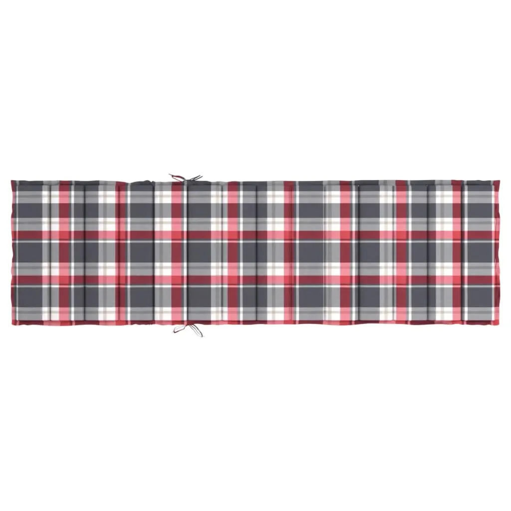 Liegenauflage Oxford-Gewebe 200x60x3 cm Rot kariert