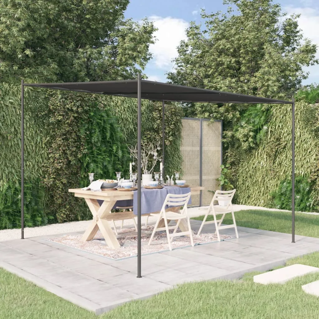 Klassischer Pavillon 3x3 m Anthrazit mit wasserfestem Polyester und Stahlrahmen