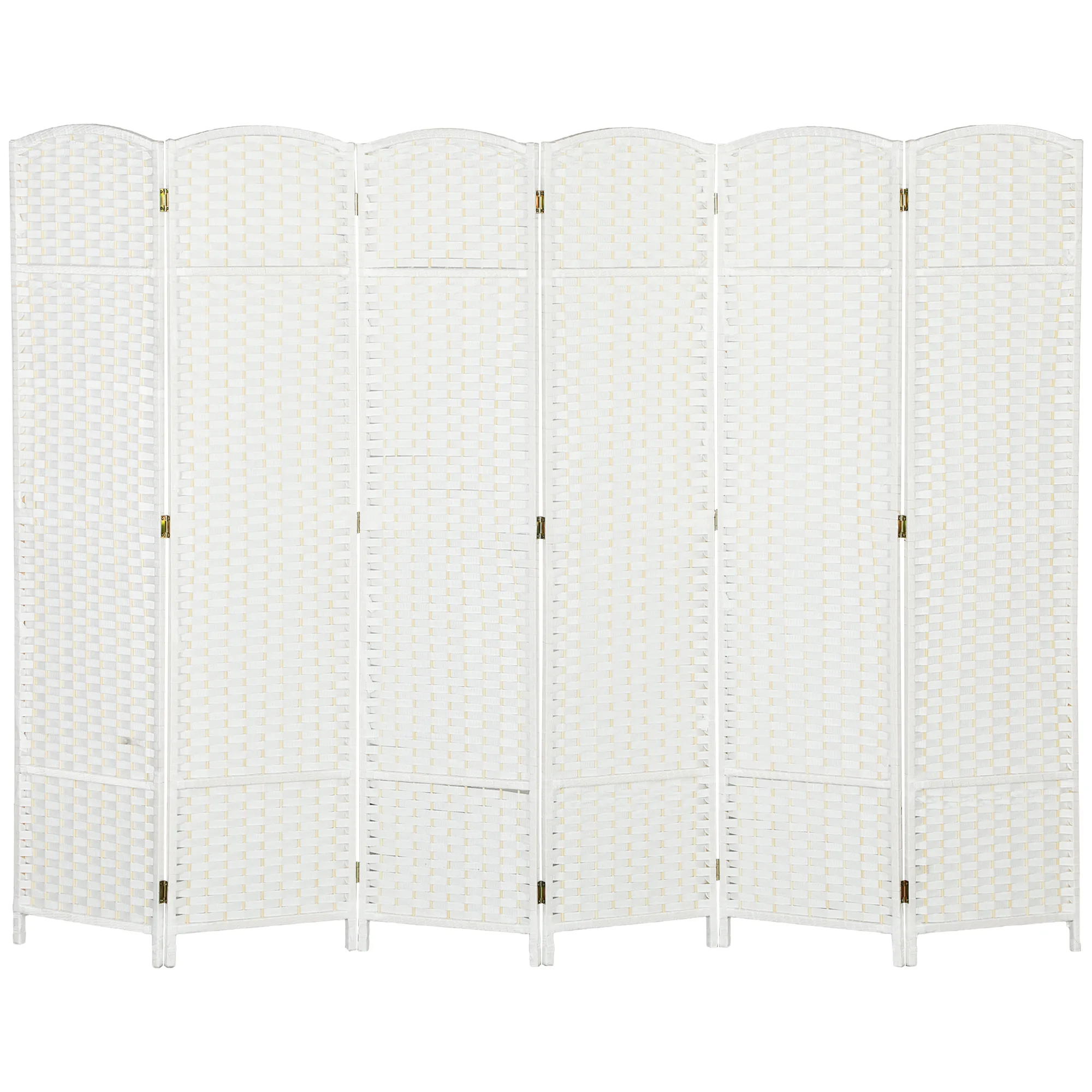 Eleganter Raumteiler 240x170 cm in Weiß mit Polypropylen