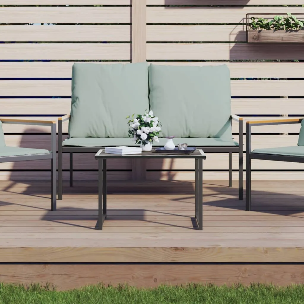 Stabiler Gartentisch Anthrazit 55 x 40 x 37 cm für Terrasse und Garten