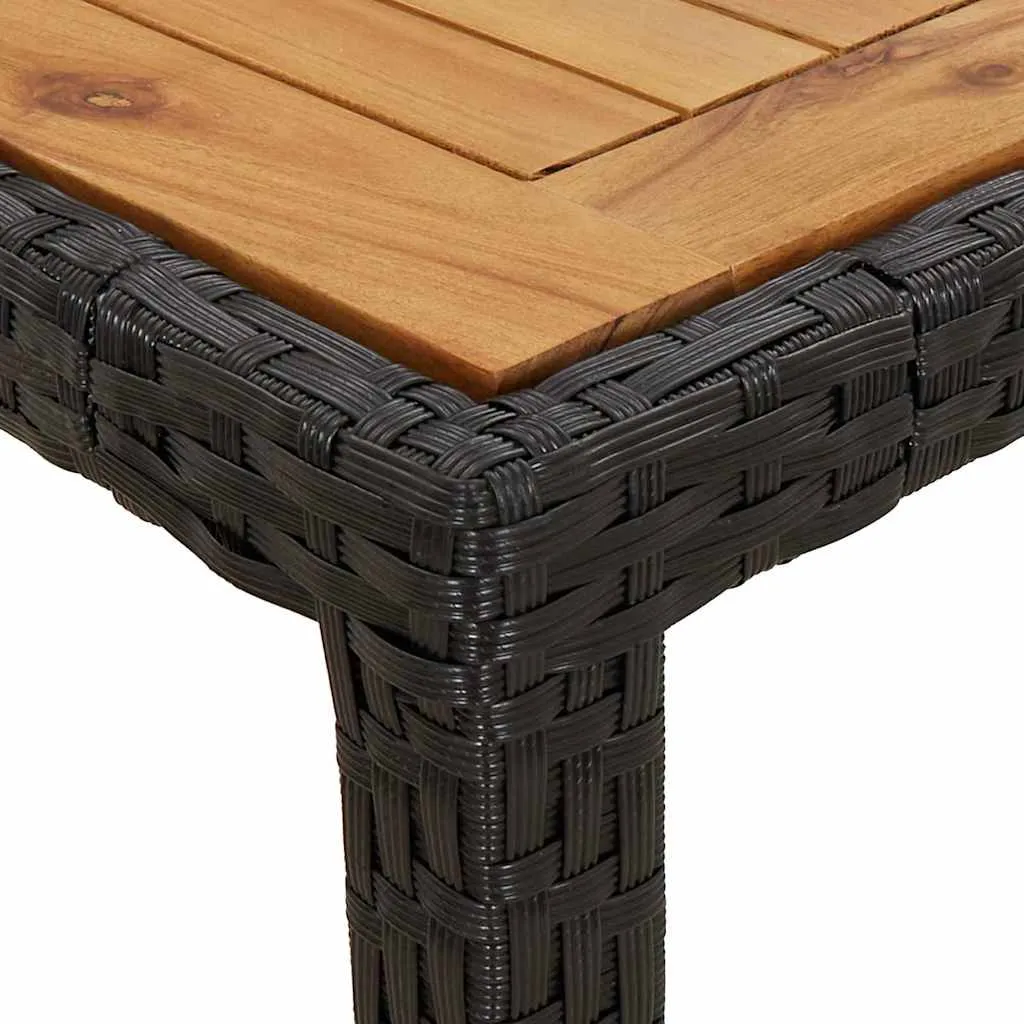 Gartentisch Schwarz 150 x 90 x 75 cm Poly-Rattan