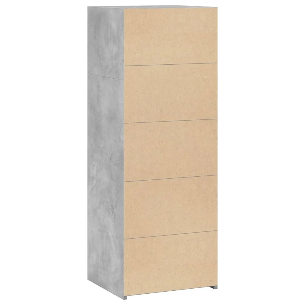 Klassisches Highboard Betongrau 45 x 41 x 124 cm aus Holzwerkstoff