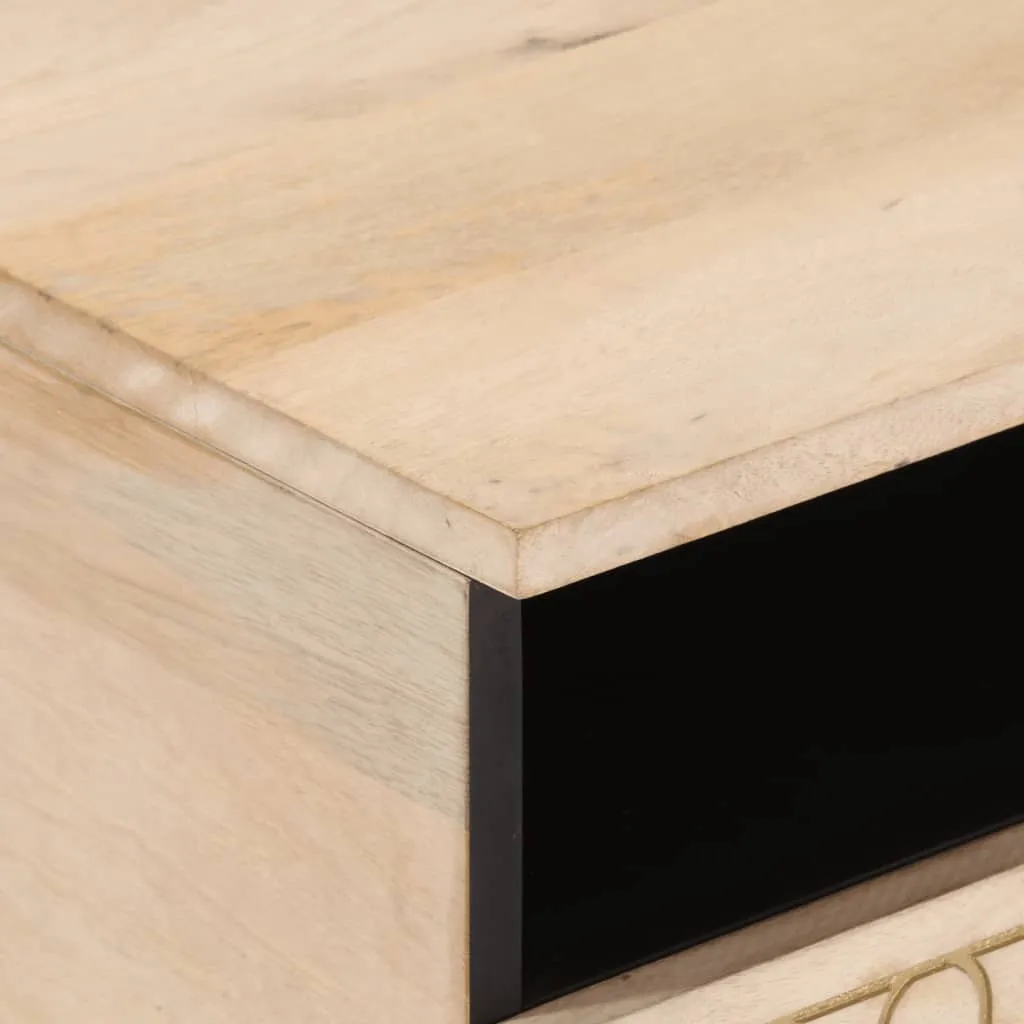 Stilvoller Couchtisch aus Vollholz 80 x 54 x 40 cm