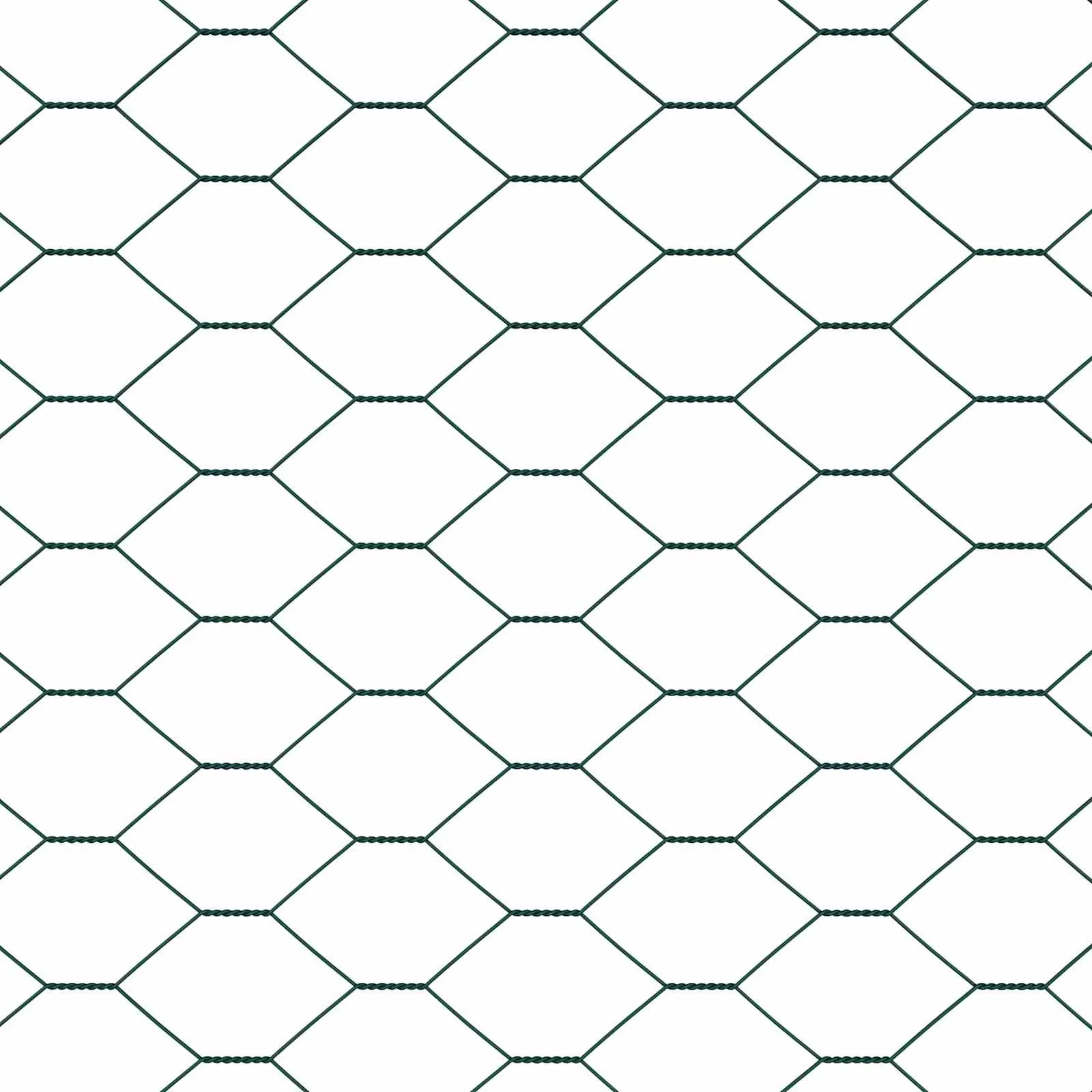 Moderner Hexagonzaun PVC Grün 10 x 1,2 m für Garten und Terrasse