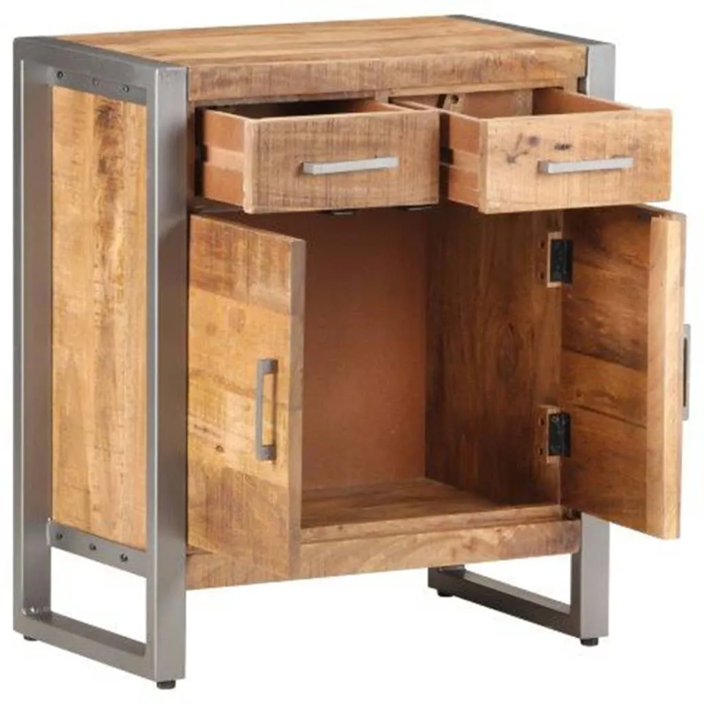 Sideboard 60x35x72 cm Raues Mangoholz